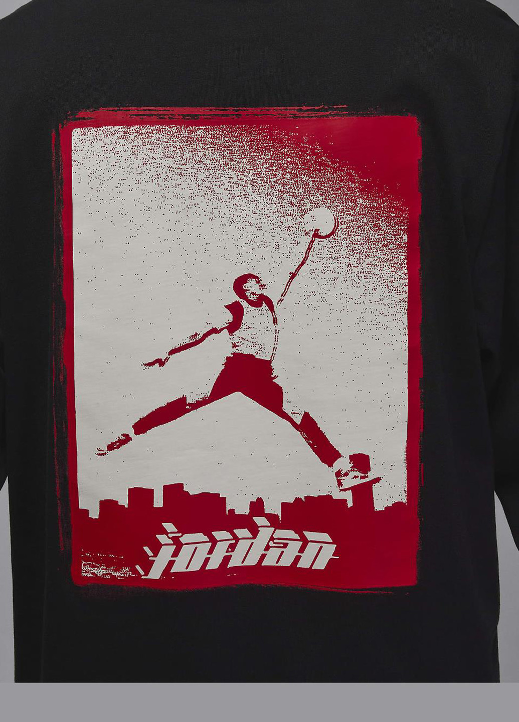 Лрнгслів FN5976-010 Jordan Men's Long-Sleeve логотип чорний кежуали бавовна, трикотаж