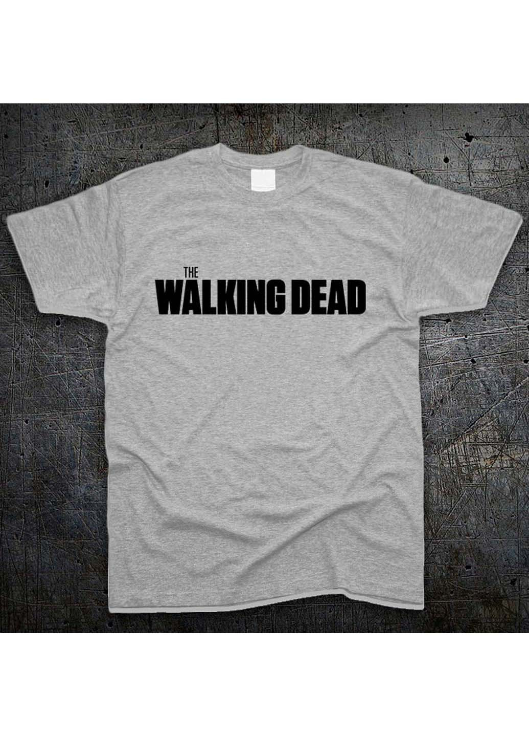 Сіра футболка Fruit of the Loom Логотип Ходячие Мертвецы Logo The Walking Dead