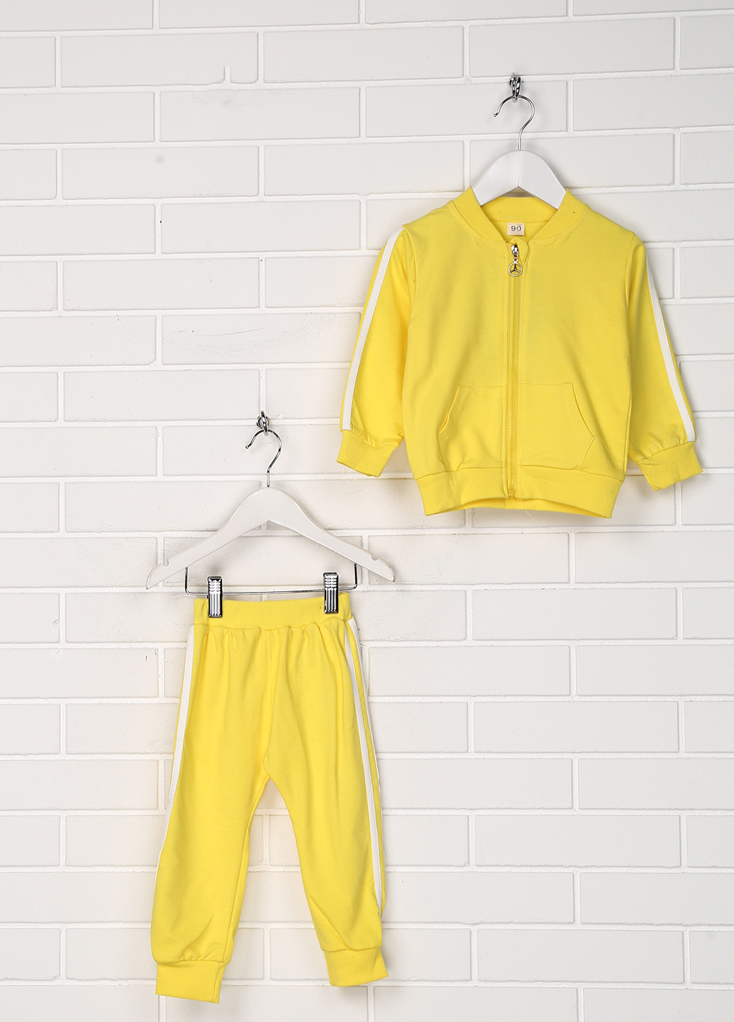 Жовтий демісезонний костюм (кофта, штани) брючний Byaxbxya