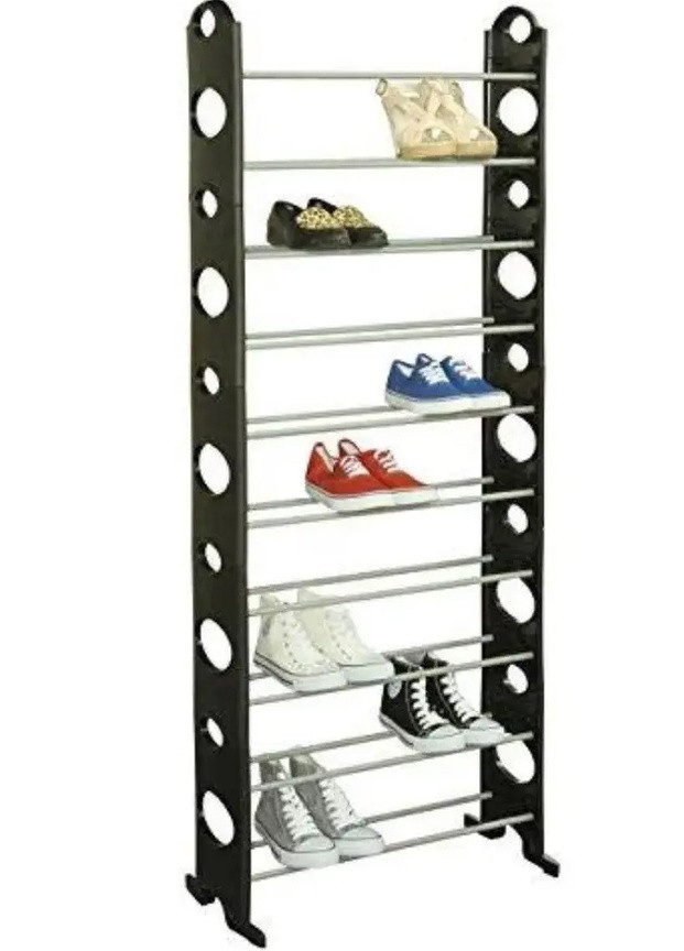 Полиця для взуття органайзер TIES SHOE RACK, 10 полиць | Стійка для зберігання взуття | Підставка під взуття No Brand (253919406)