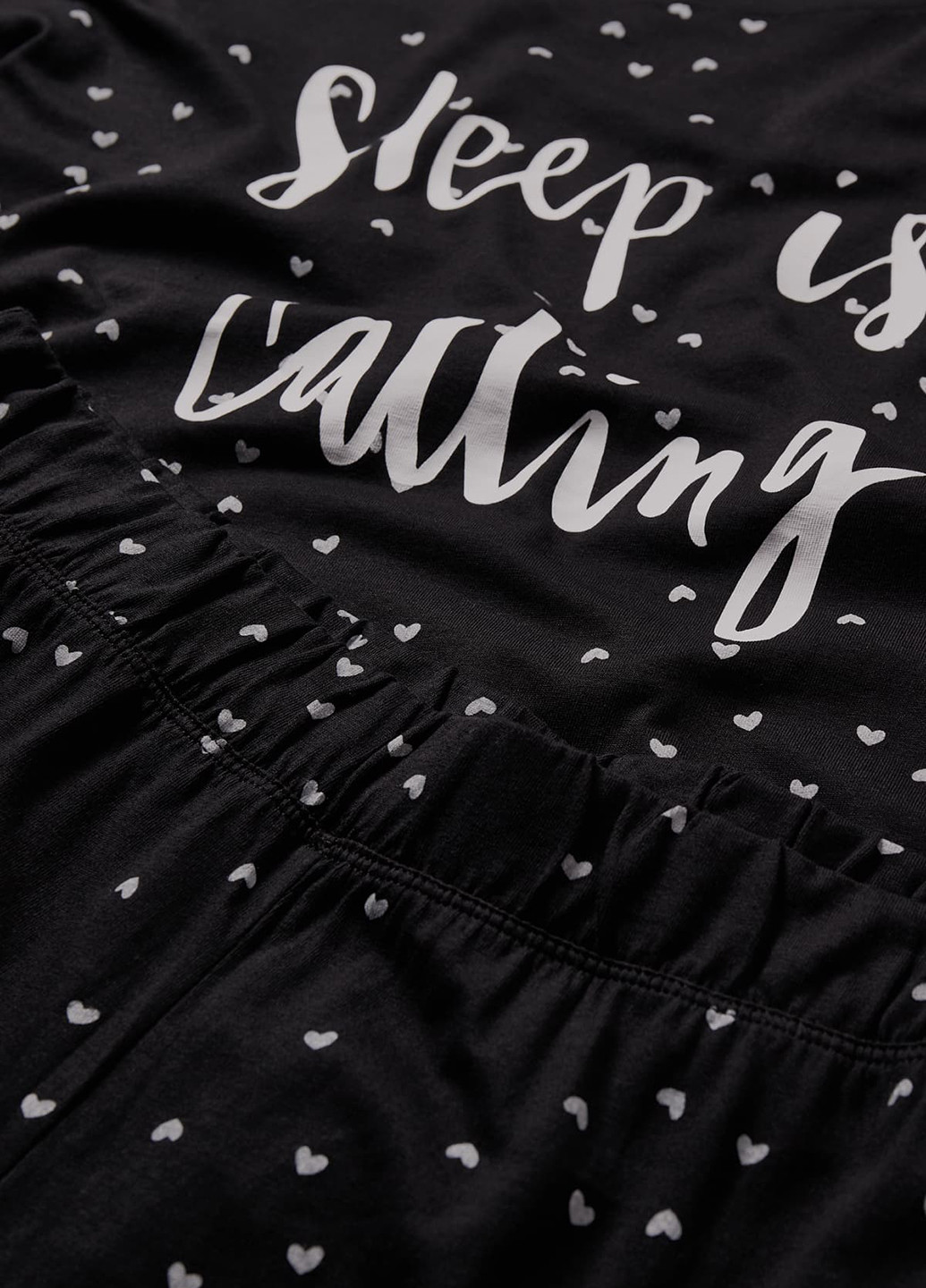 Черная всесезон пижама (лонгслив, брюки) лонгслив + брюки C&A
