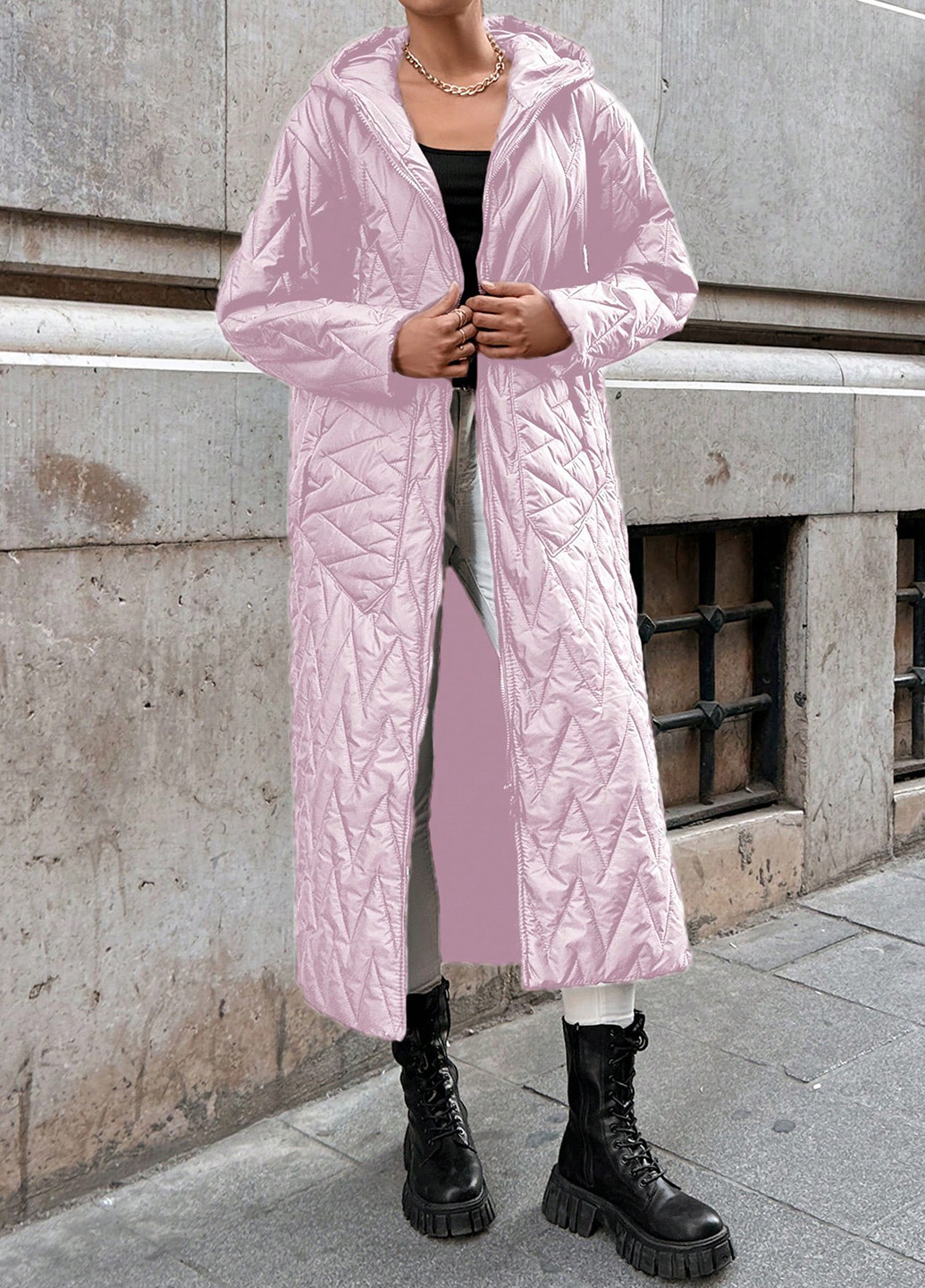 Рожева демісезонна куртка куртка-пальто SHEIN
