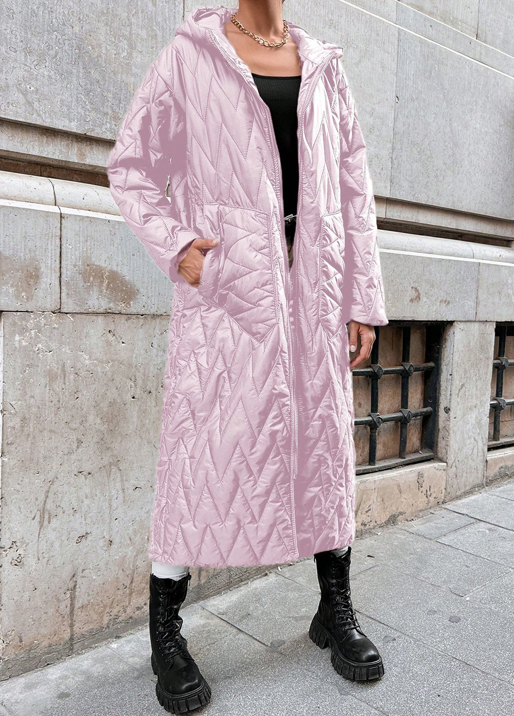 Рожева демісезонна куртка куртка-пальто SHEIN