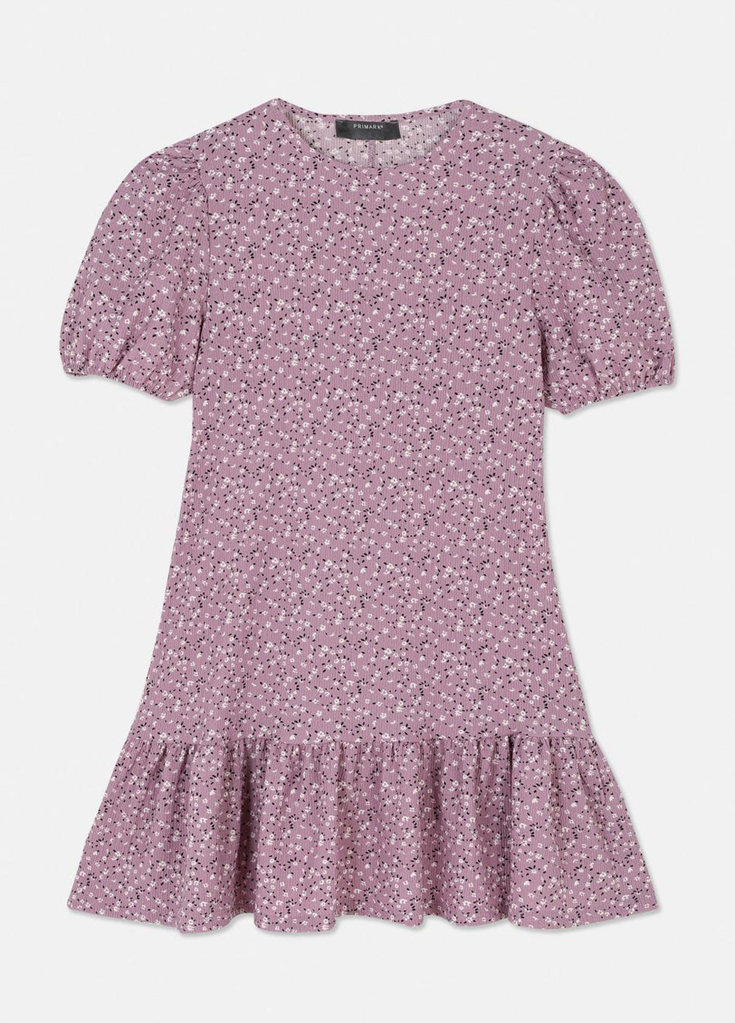Рожево-лілова кежуал сукня кльош Primark з квітковим принтом