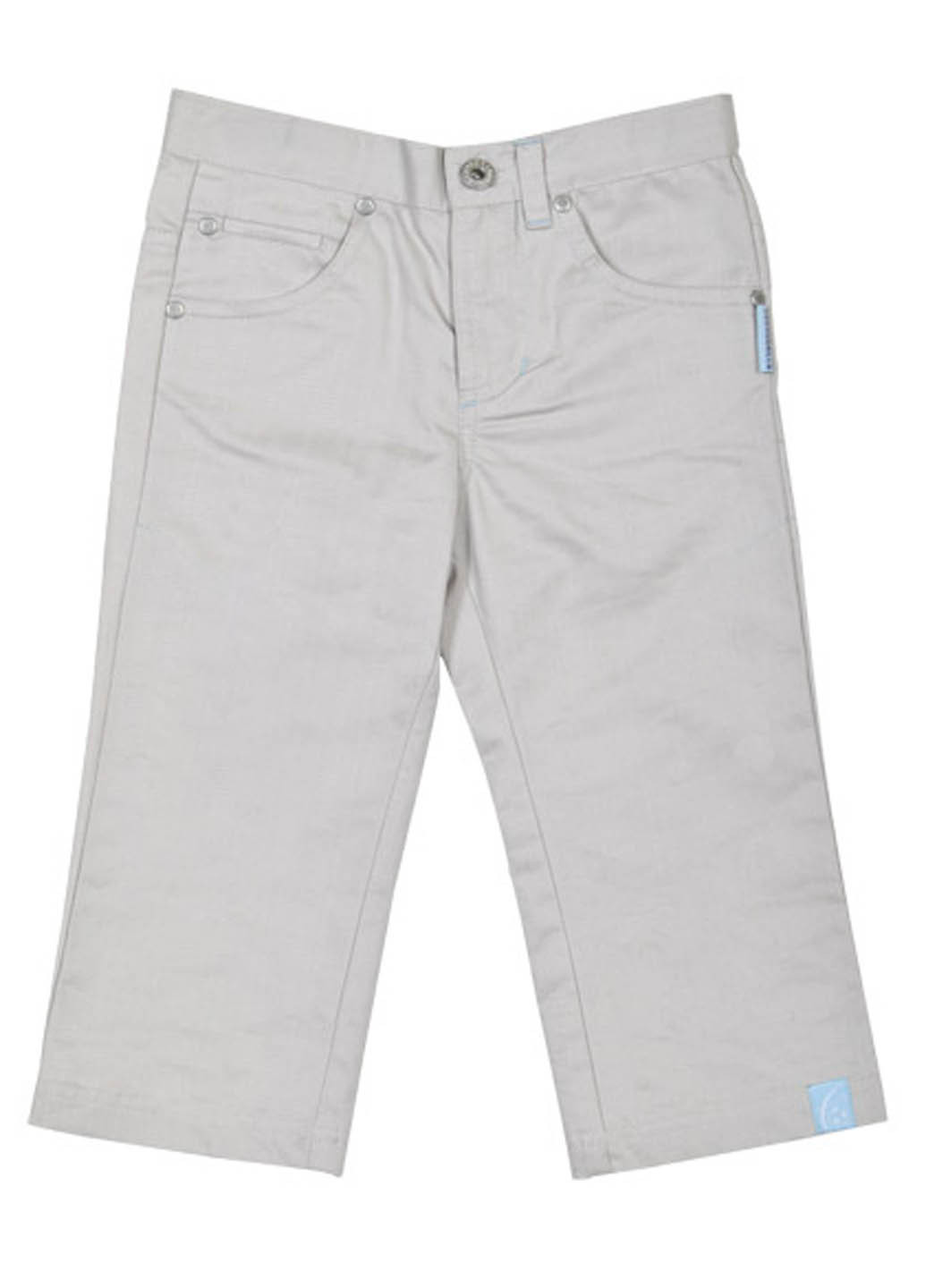 Светло-серые кэжуал демисезонные брюки со средней талией Coccodrillo