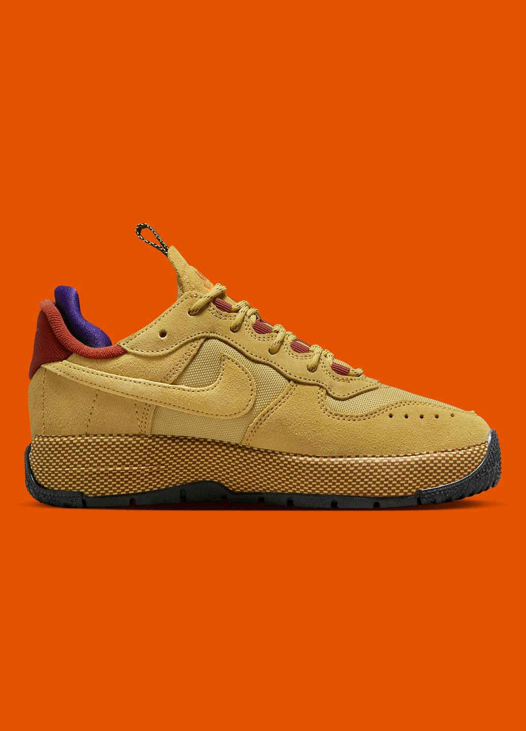 Кроссовки FB2348-700 Nike Air Force 1 Wild Low Wheat Gold горчичные демисезоны (317279591)