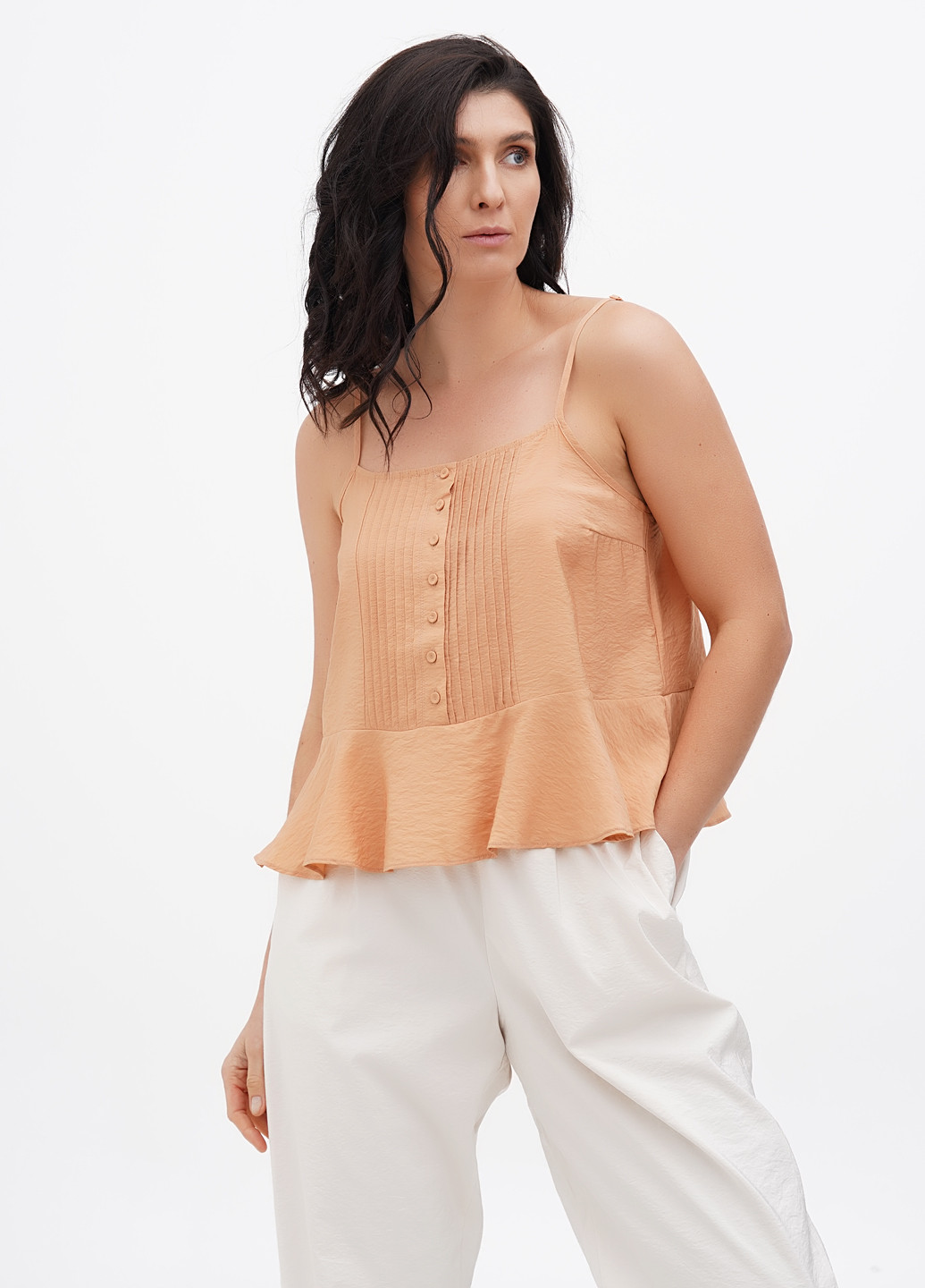 Персикова блуза YAS