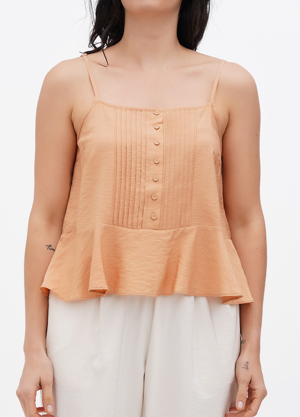 Персикова блуза YAS