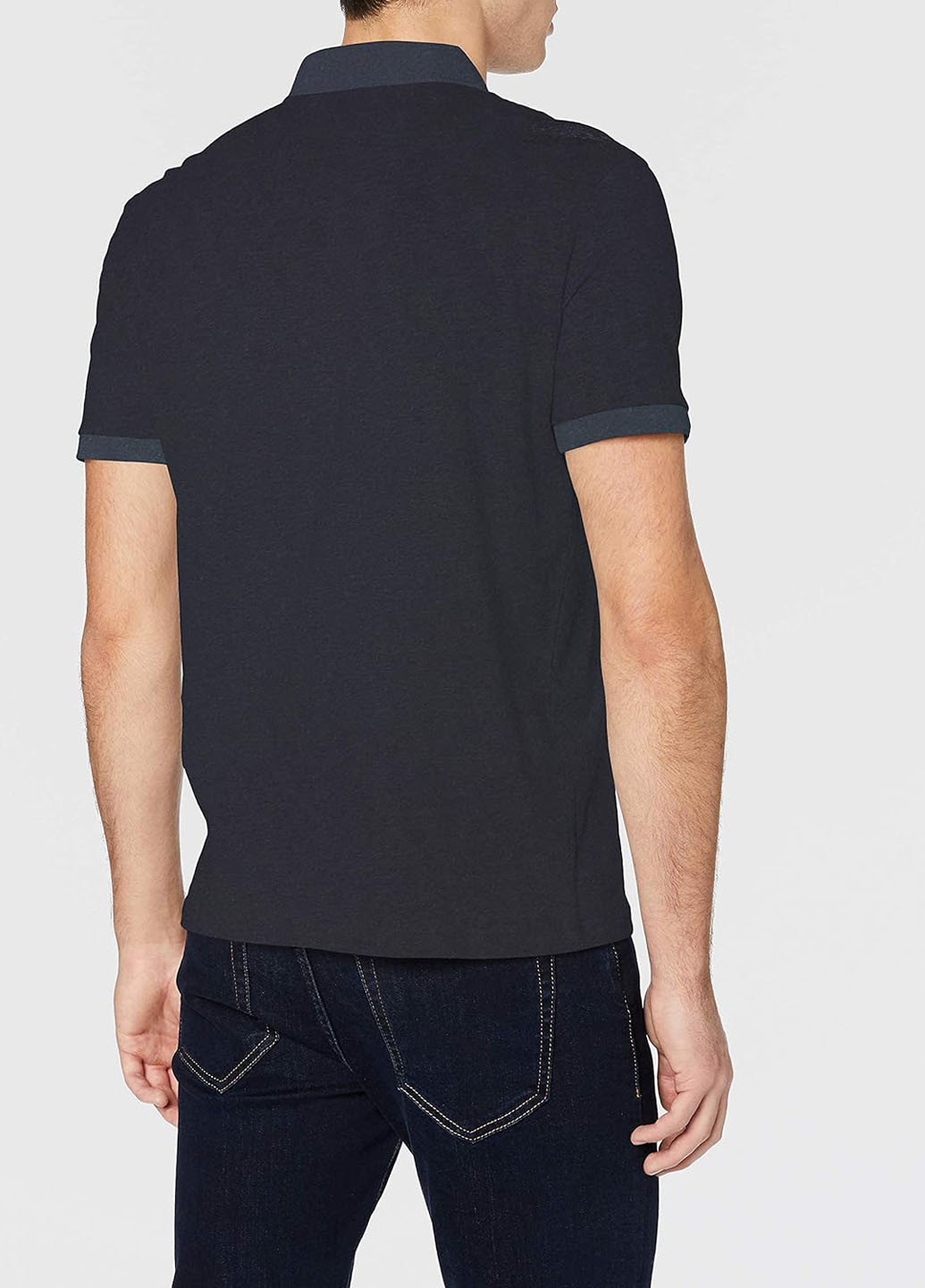 Индиго футболка-поло для мужчин Armani Exchange с надписью