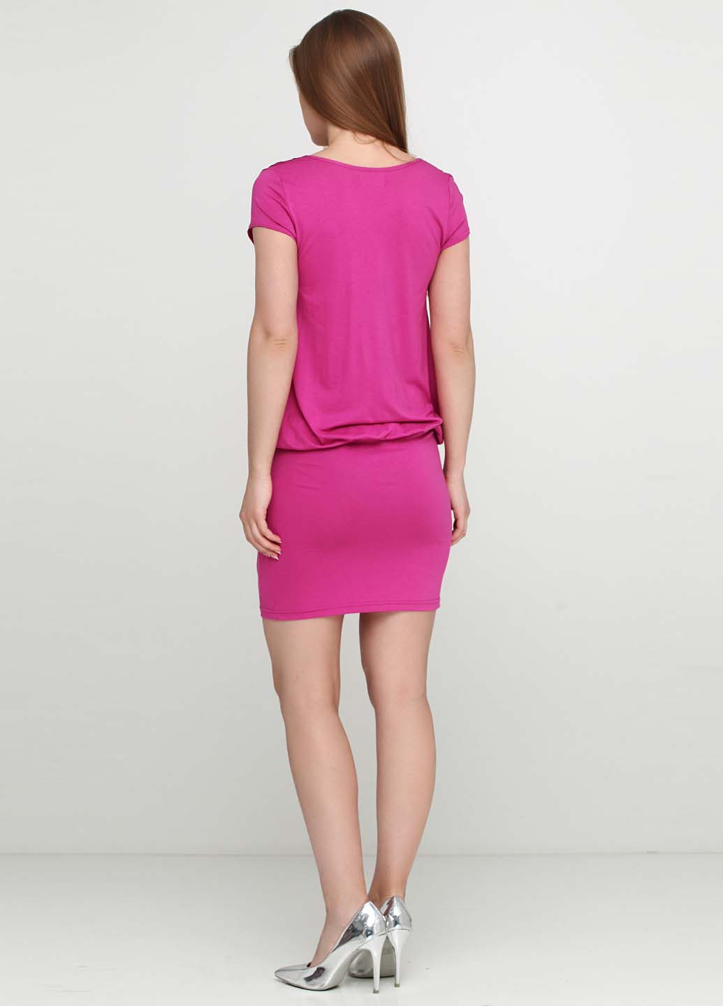 Розовое кэжуал платье Zalando однотонное