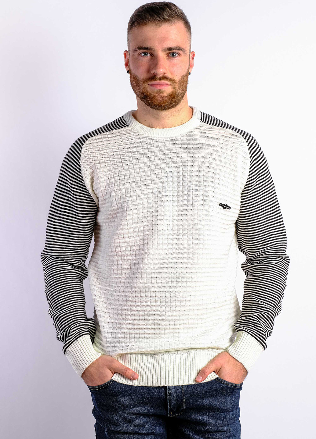 Черно-белый демисезонный джемпер джемпер Time of Style