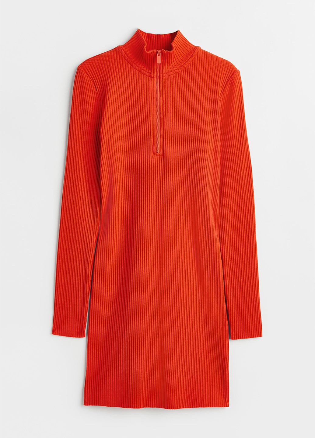 Красное кэжуал платье платье-водолазка H&M однотонное