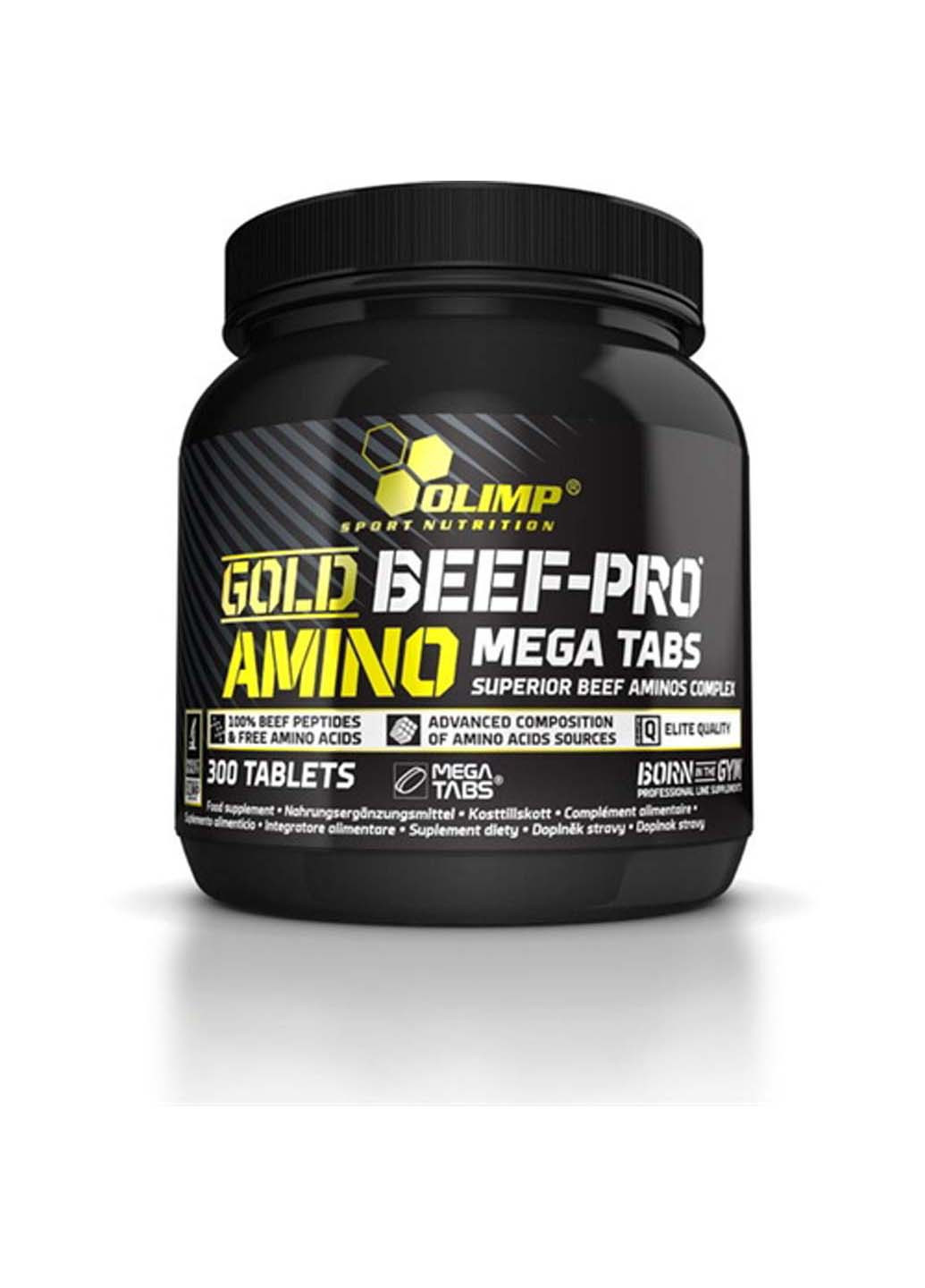 Амінокомплекс для спорту Gold Beef-Pro Amino 300 Tabs Olimp Sport Nutrition (256521477)