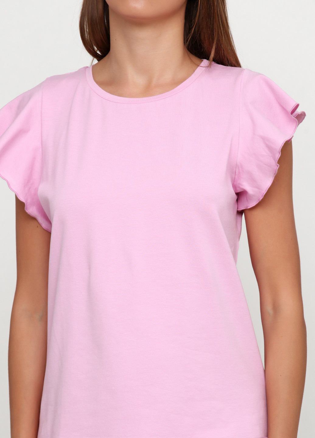 Светло-розовый демисезонный комплект (футболка,шорты) JULIA