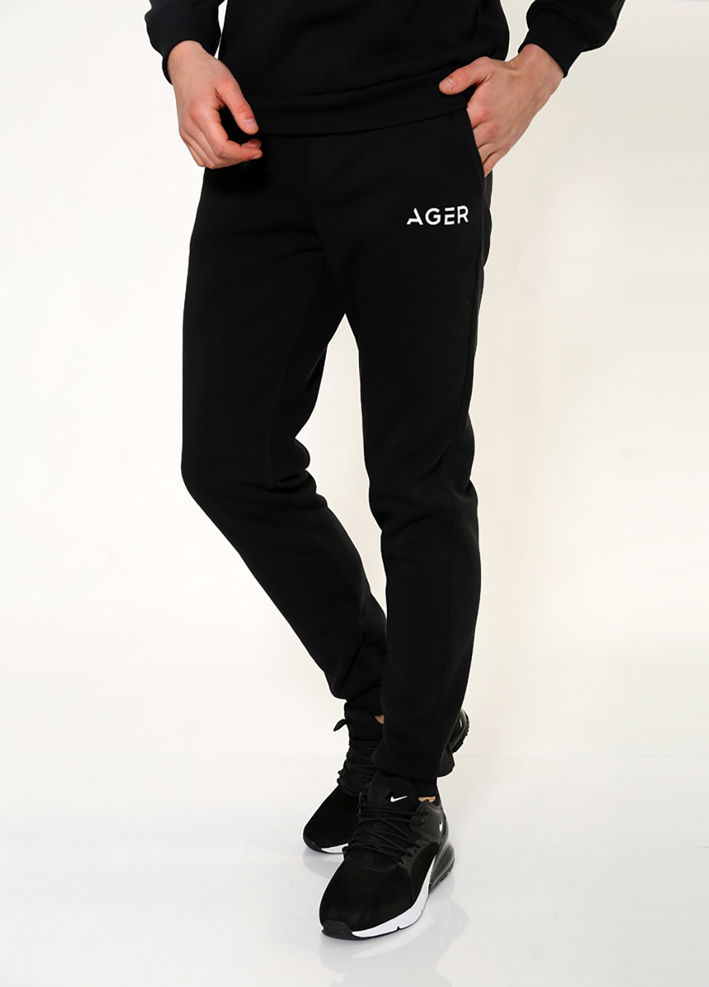 Черный демисезонный костюм (свитшот, брюки) брючный Ager