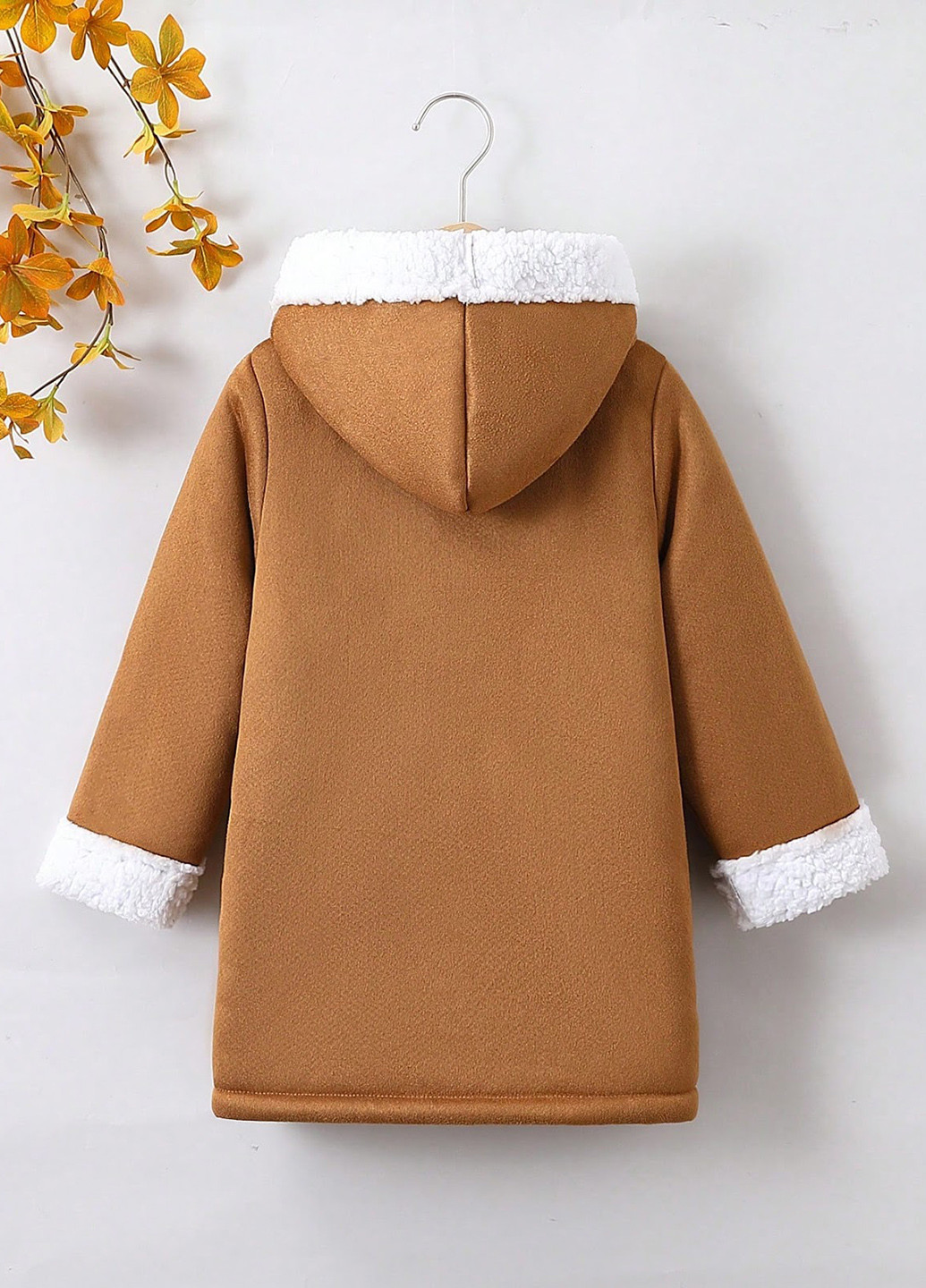 Светло-коричневое демисезонное Пальто однобортное SHEIN