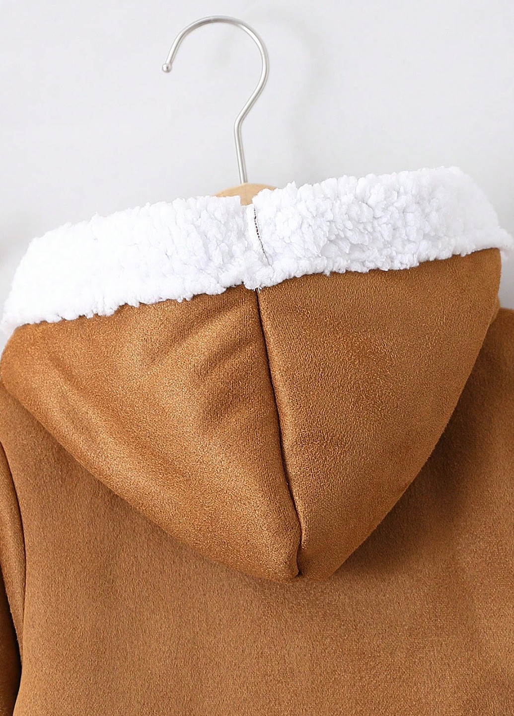 Светло-коричневое демисезонное Пальто однобортное SHEIN