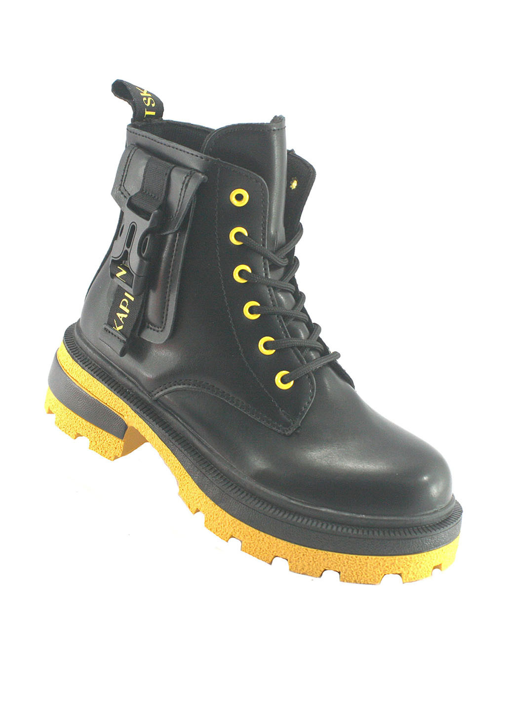 Осенние ботинки тимберленды No Brand на тракторной подошве, со шнуровкой из искусственной кожи