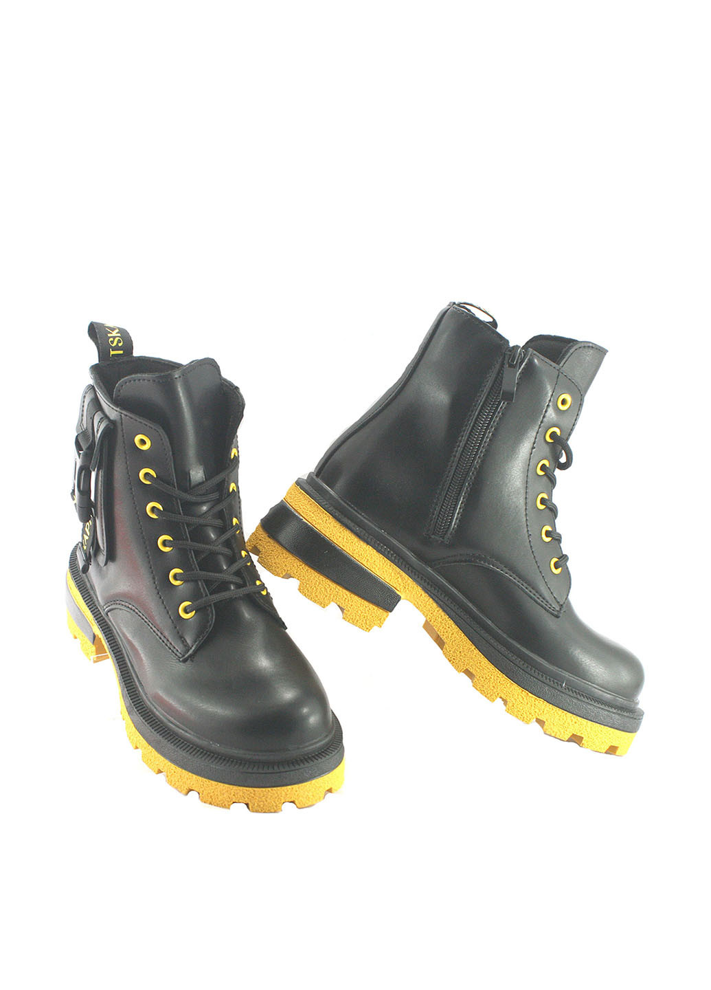 Осенние ботинки тимберленды No Brand на тракторной подошве, со шнуровкой из искусственной кожи