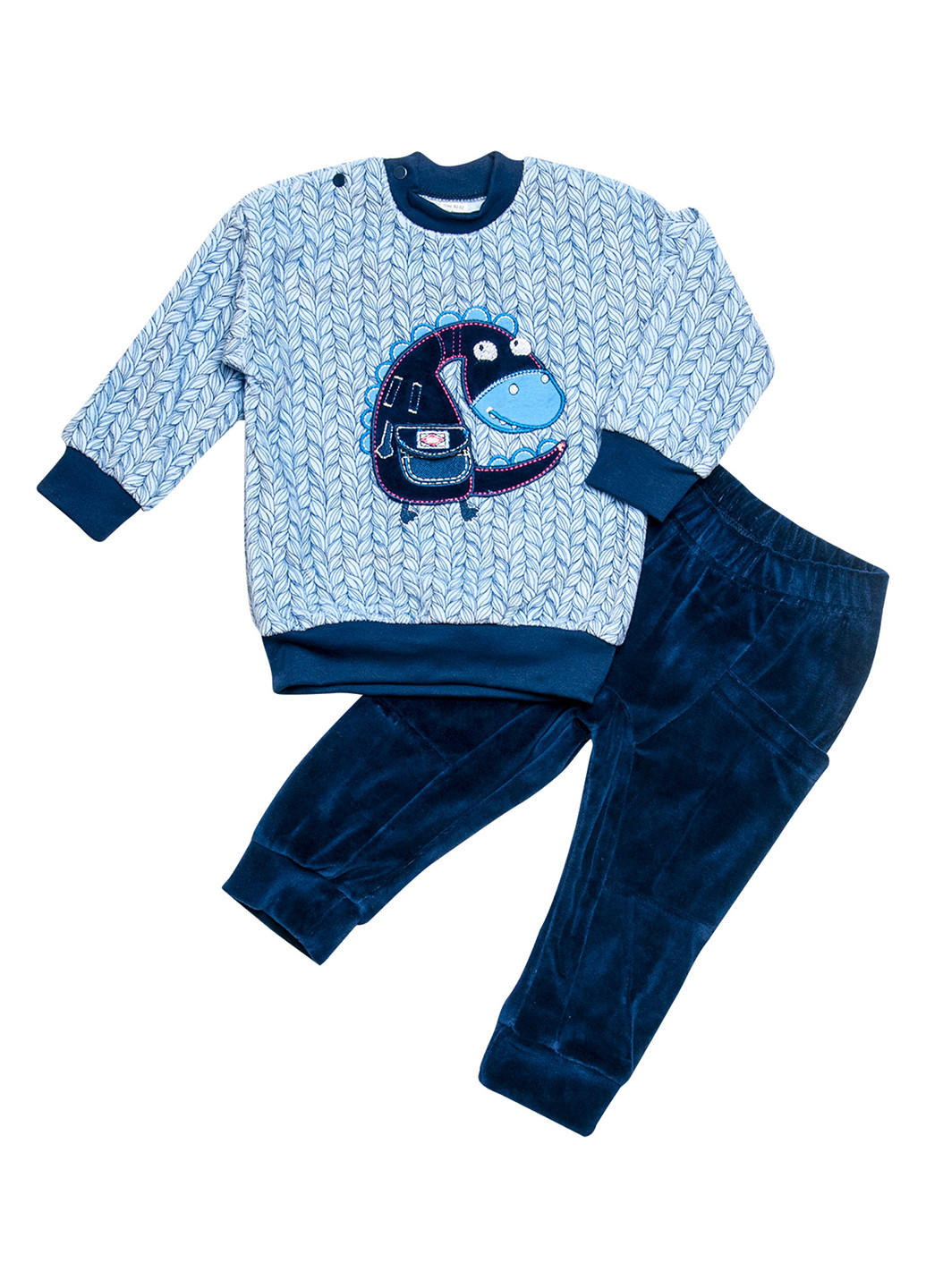 Синий демисезонный комплект (свитшот, брюки) Ляля