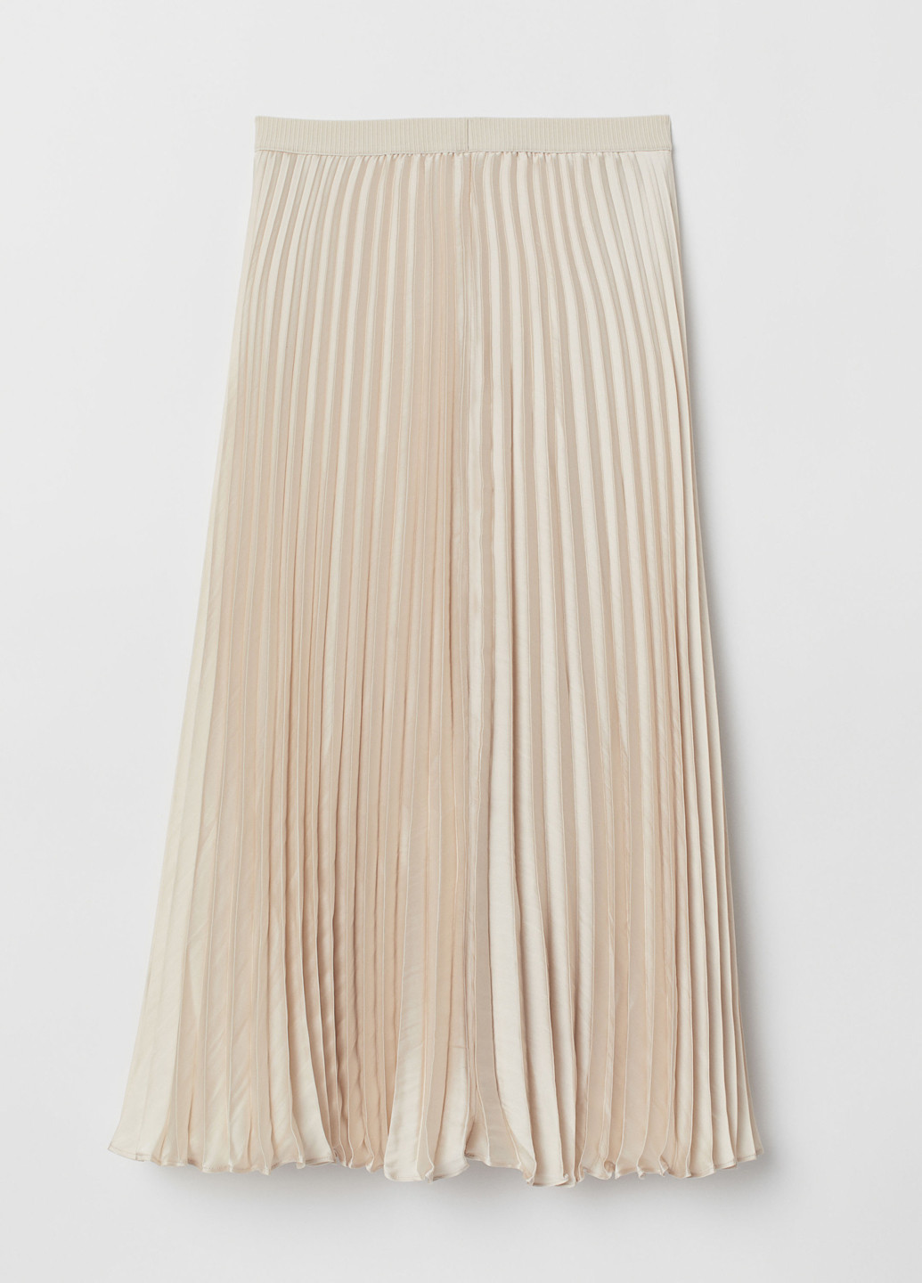 Светло-бежевая кэжуал однотонная юбка H&M плиссе