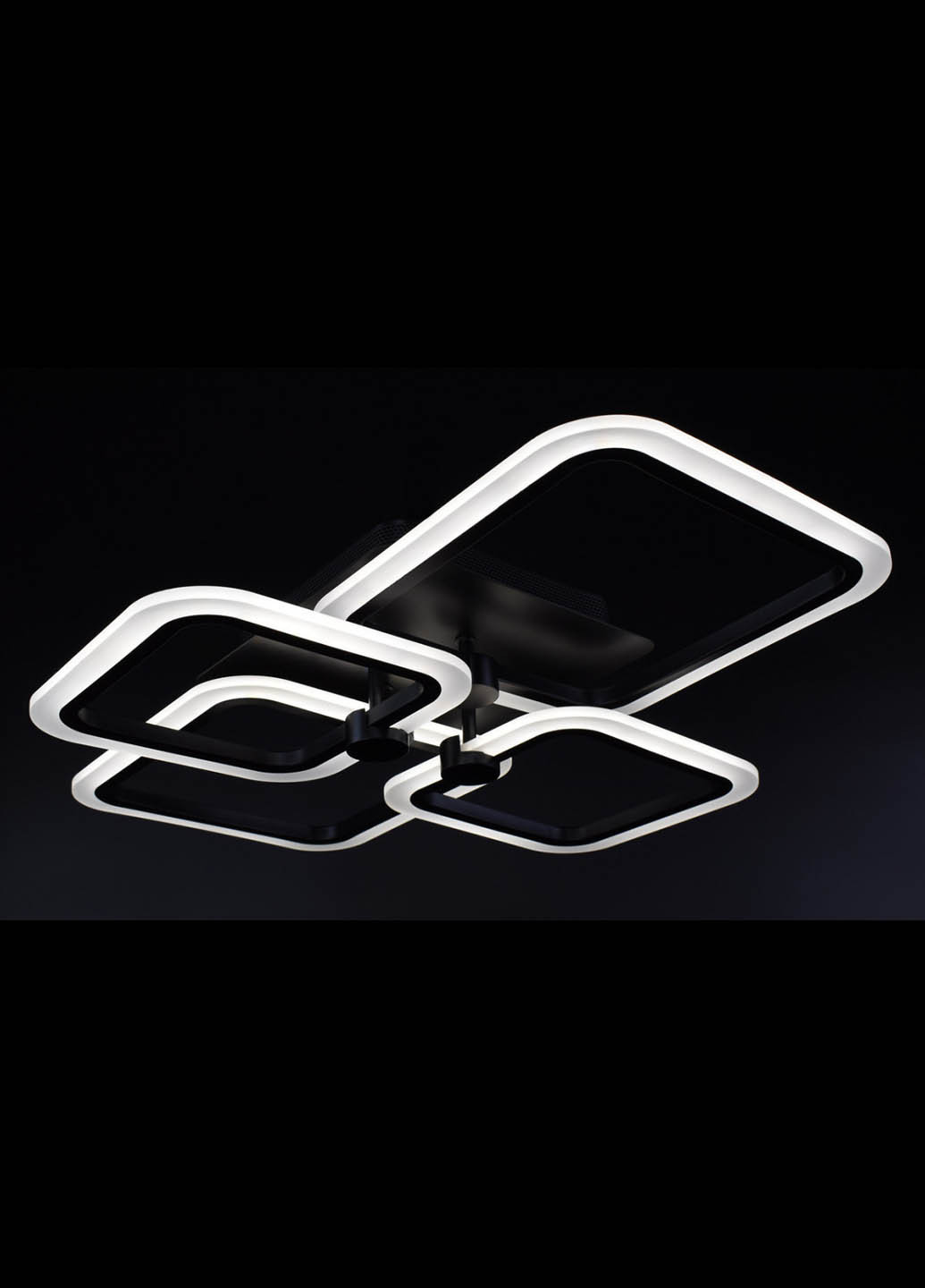 Люстра потолочная LED с пультом A2503/2+2-bk Черный 10х50х60 см. Handmade (234537556)