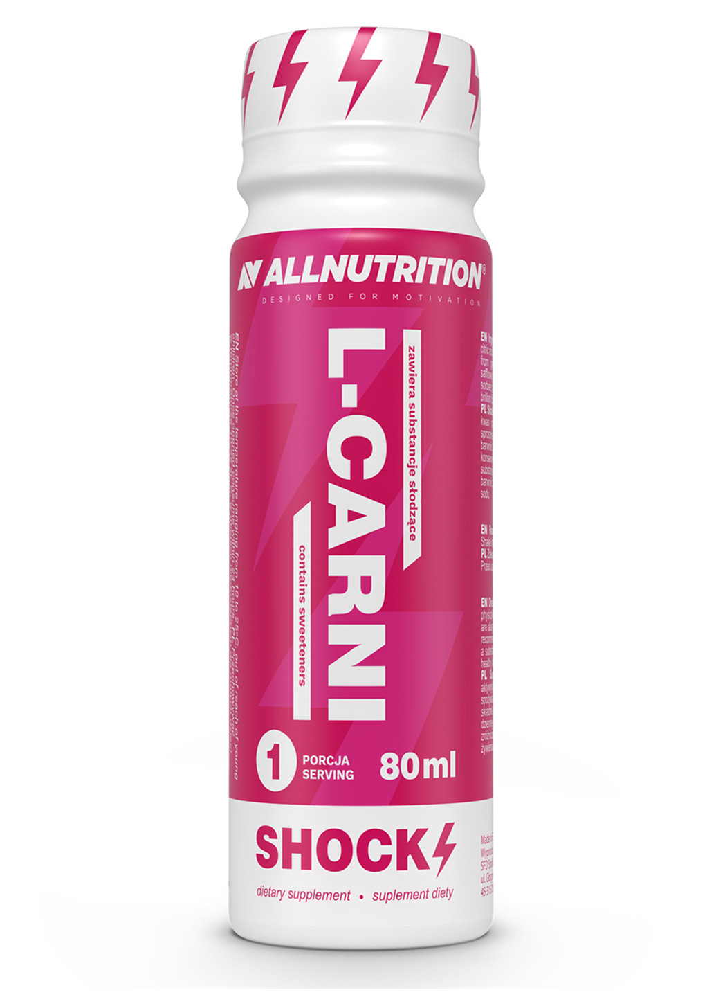 Энергетик для тренировок L-CARNI Shock Shot - 80ml Allnutrition (244701425)