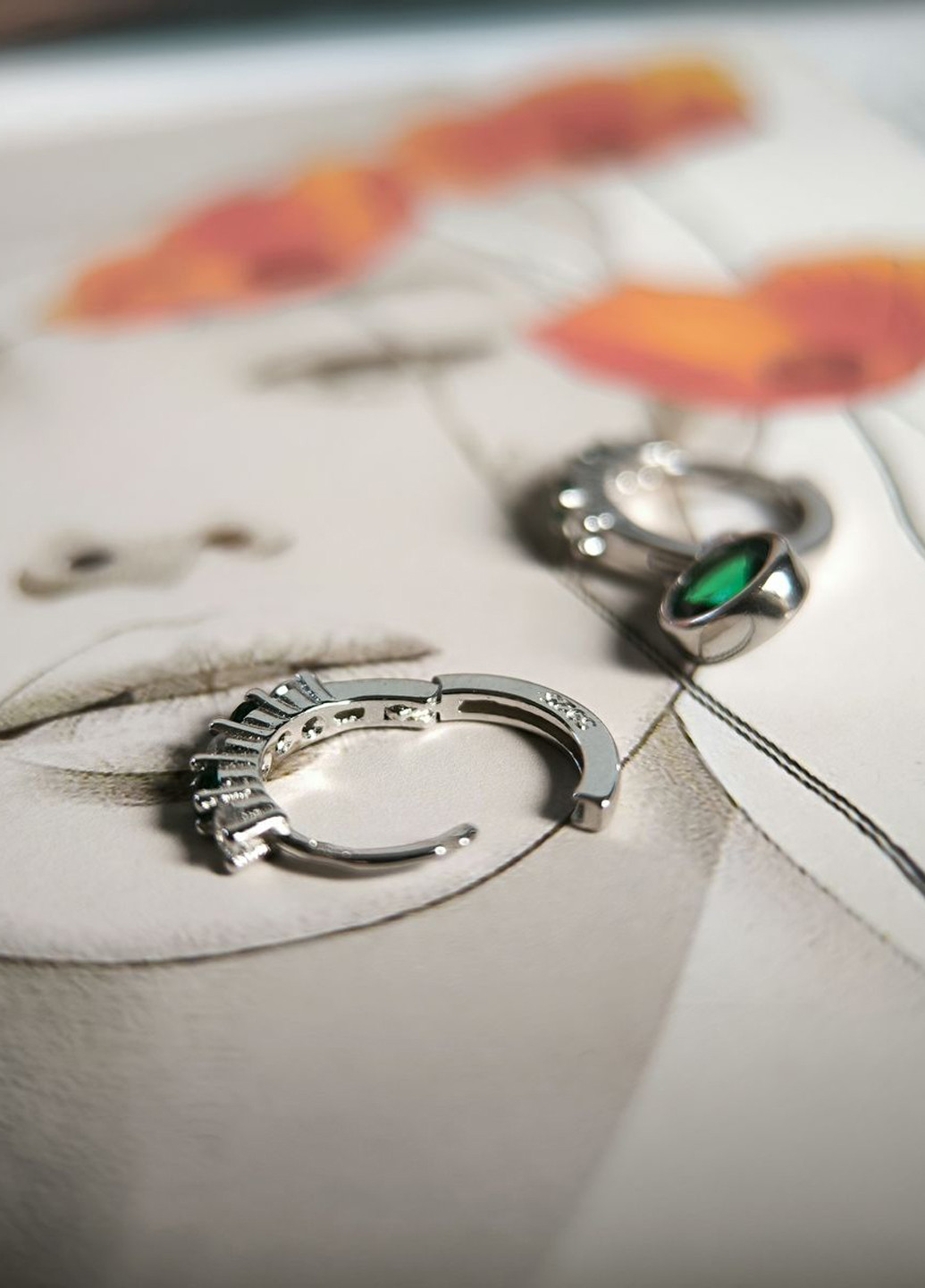 Серьги Silver Flame (350941522)