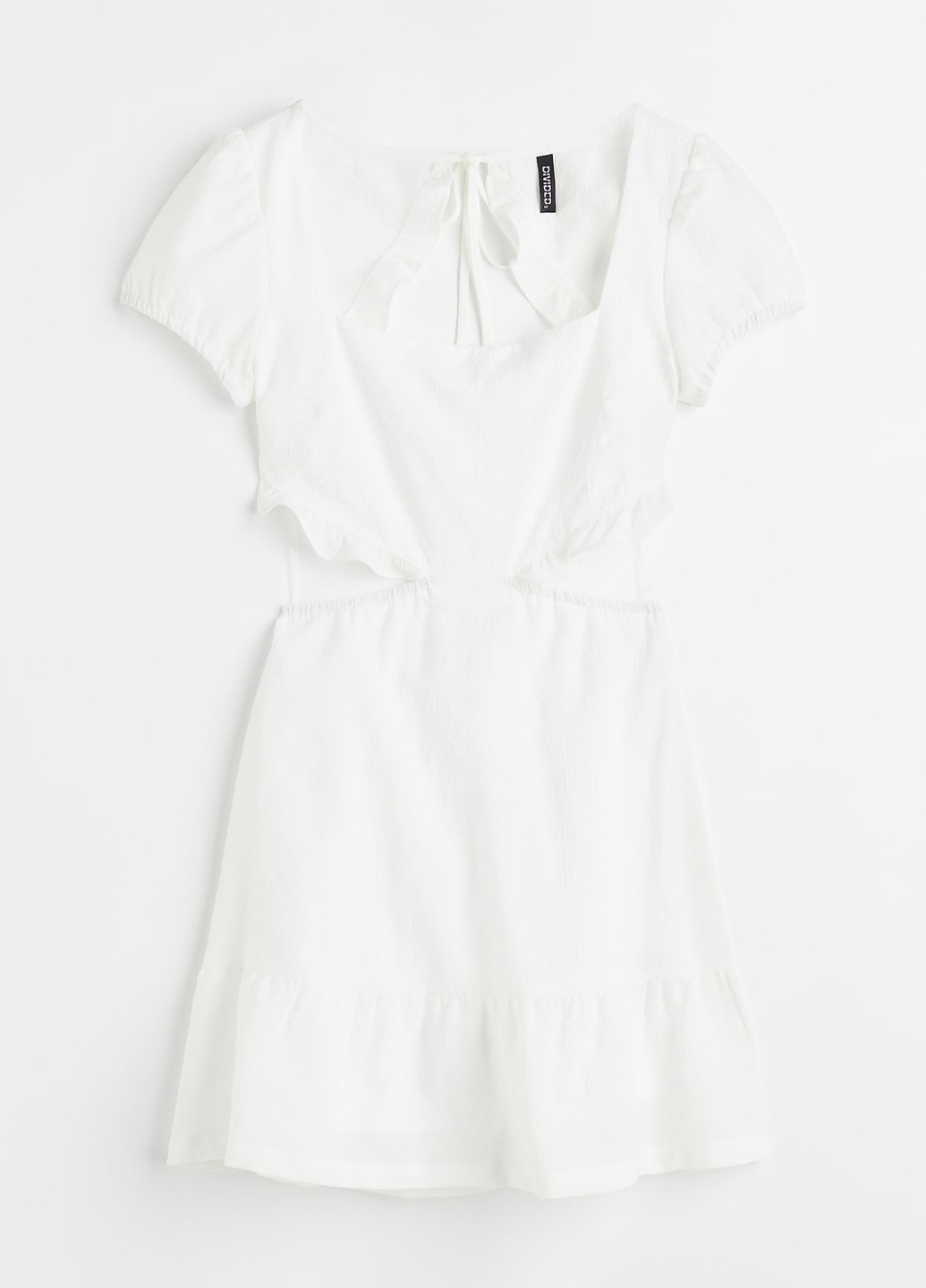 Білий кежуал сукня з відкритою спиною H&M однотонна