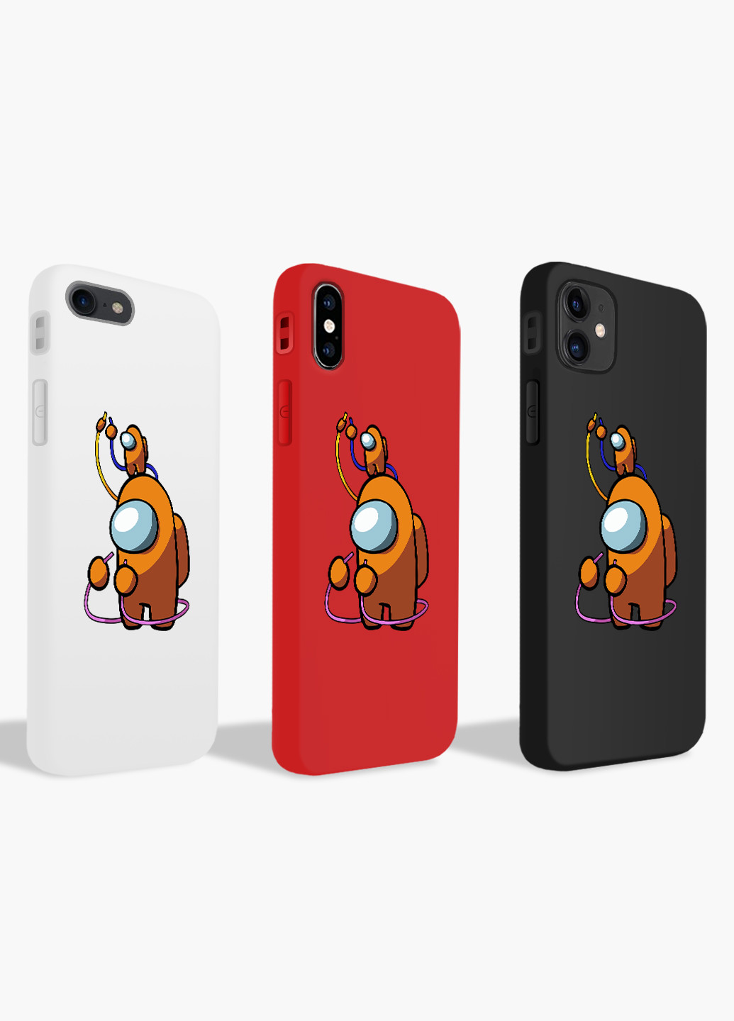 Чохол силіконовий Apple Iphone X Амонг Ас Помаранчевий (Among Us Orange) (6129-2413) MobiPrint (219566253)