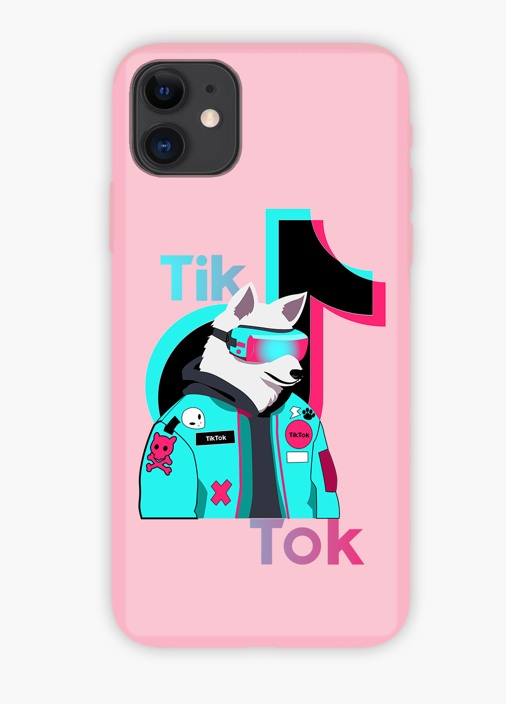 Чохол силіконовий Apple Iphone Xs Волк ТікТок (Wolf TikTok) (8938-1645) MobiPrint (219518025)