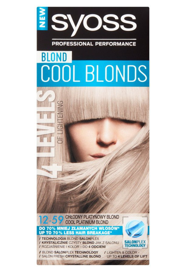 Стійка фарба для волосся 12-59 Холодний Платиновий блонд Syoss (213041618)