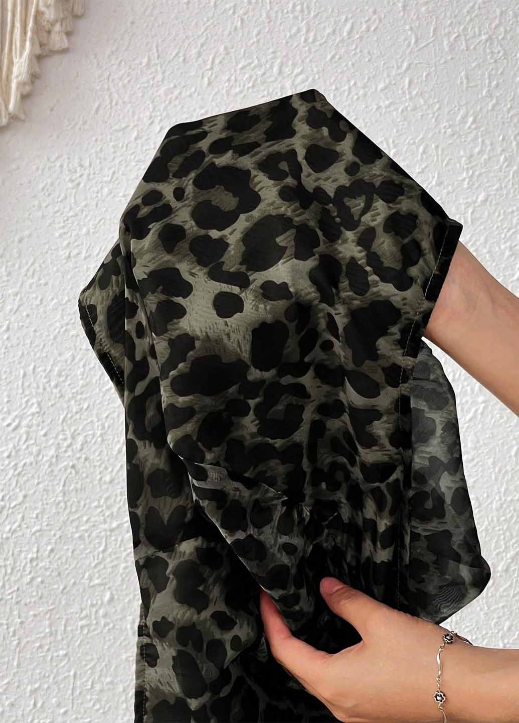 Комбінезон SHEIN комбінезон-шорти леопардовий комбінований кежуал поліестер