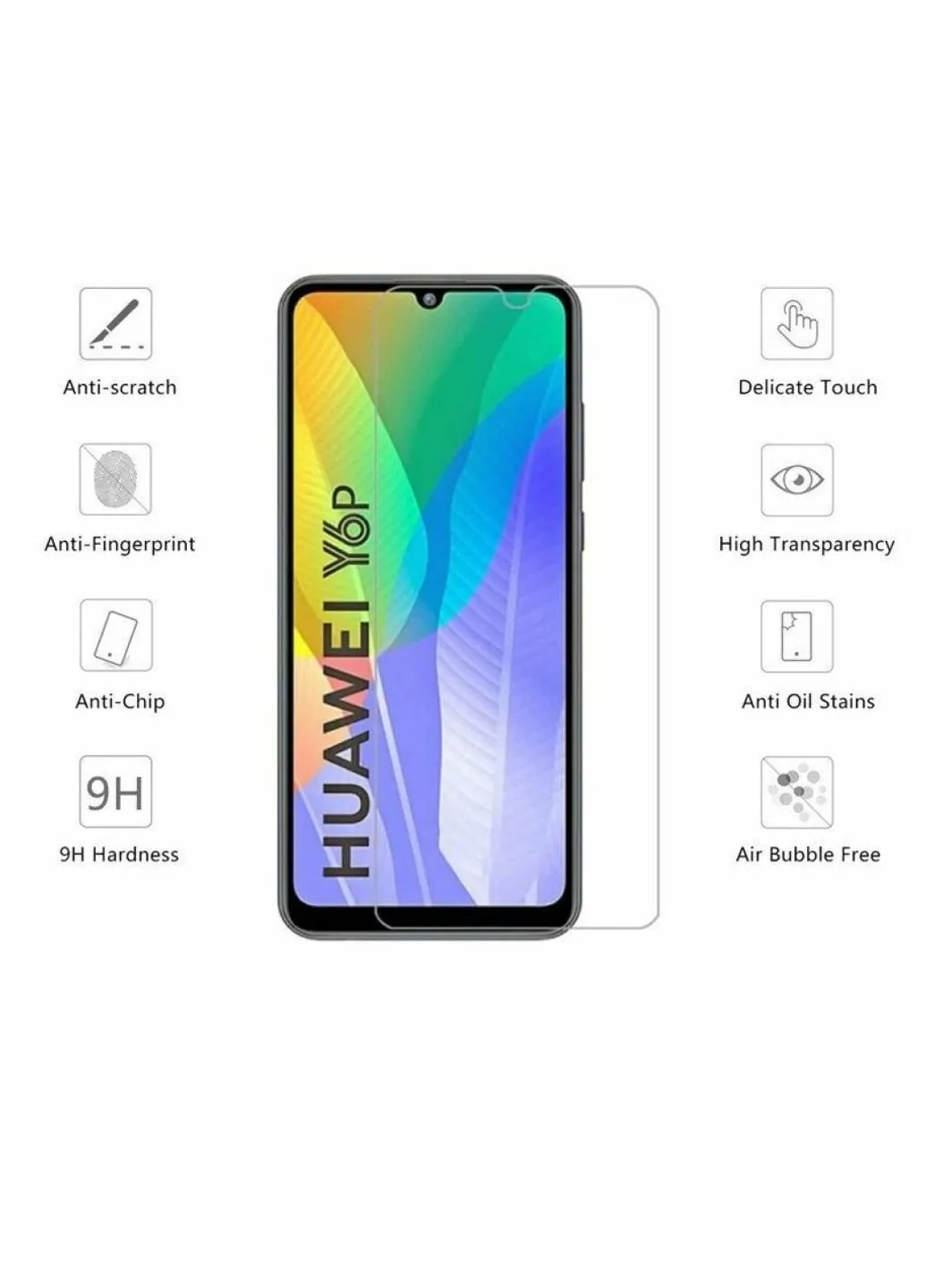 Скло захисне Huawei Y6p (121288) (121288) Drobak (249609021)