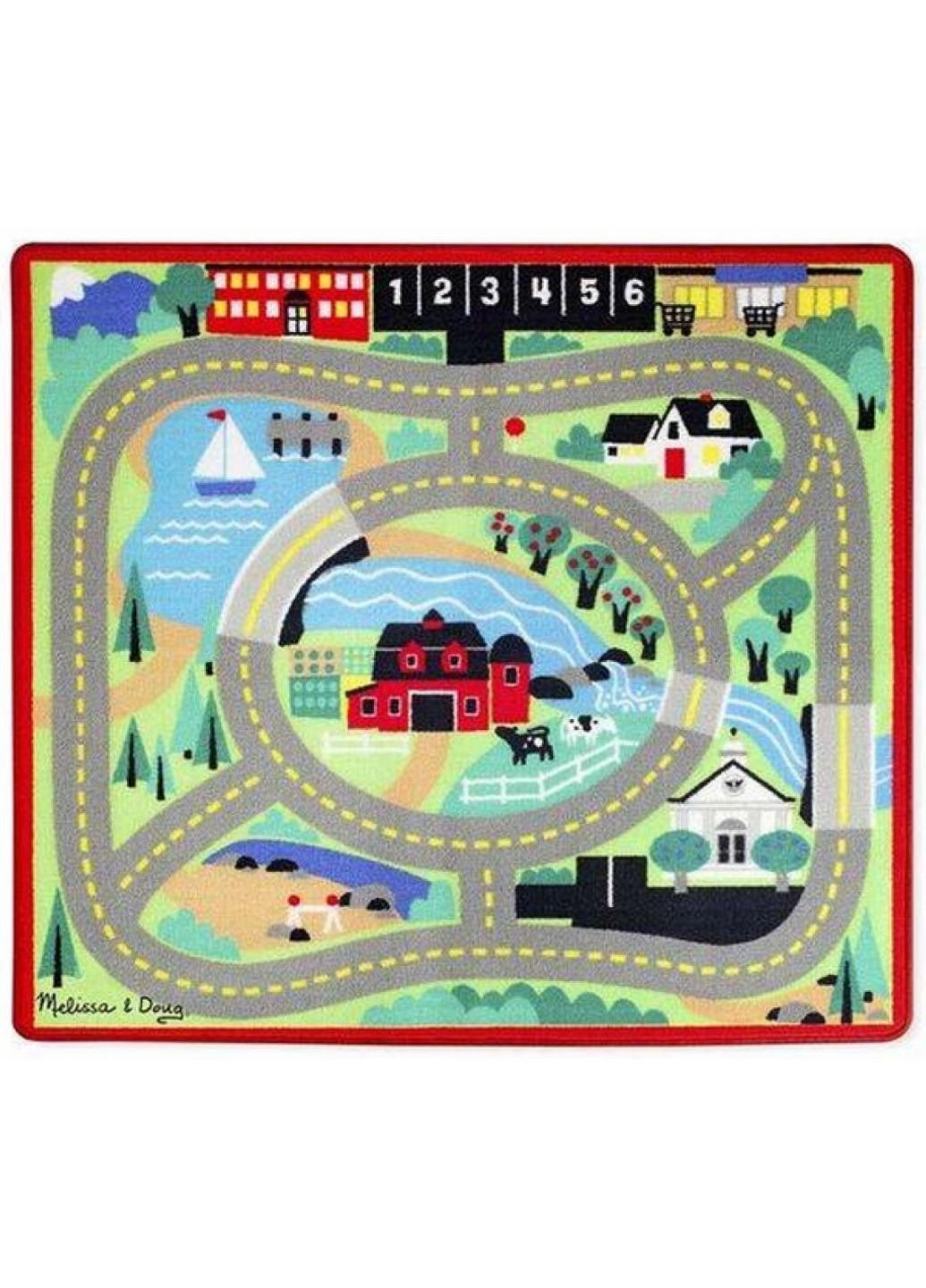 Дитячий килимок Міська дорога з машинками (MD19400) Melissa&Doug (254069823)