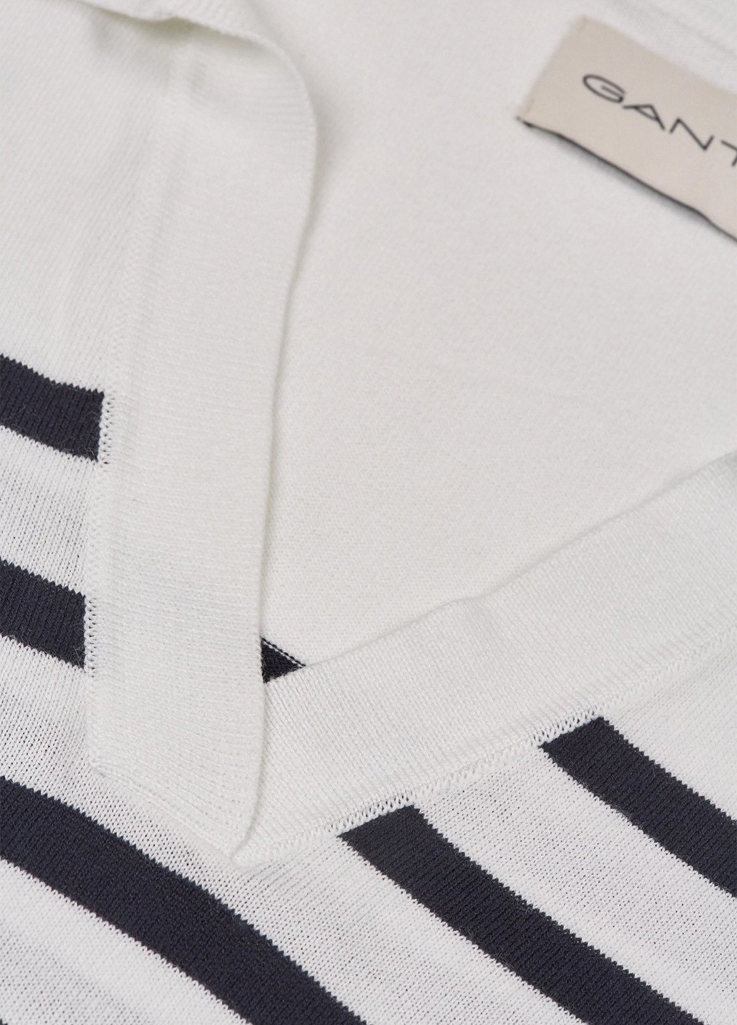 Цветная женская футболка-поло Gant в полоску