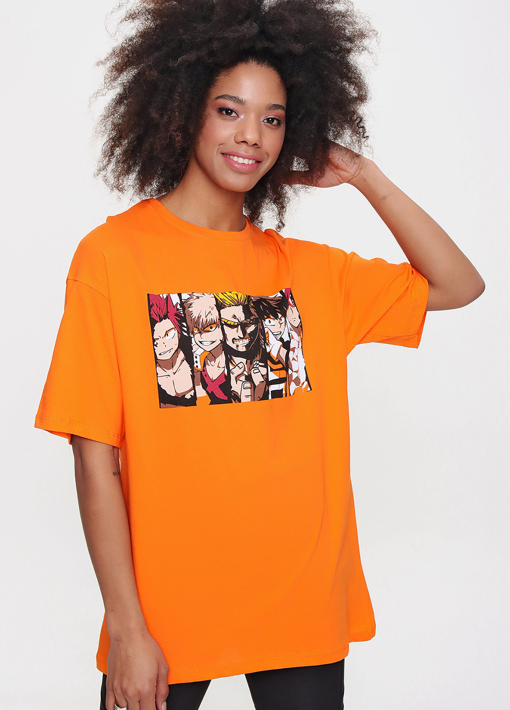 Оранжевая летняя футболка ECROU