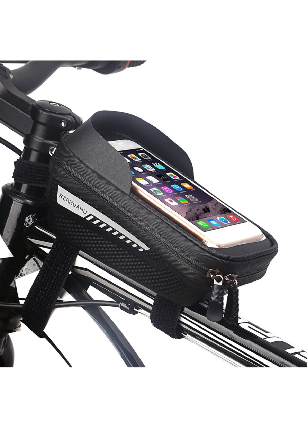 Велосумка держатель сумка на раму велосипеда на молнии водонепроницаемая с отделом для смартфона (37252-Нов) Unbranded (253066409)