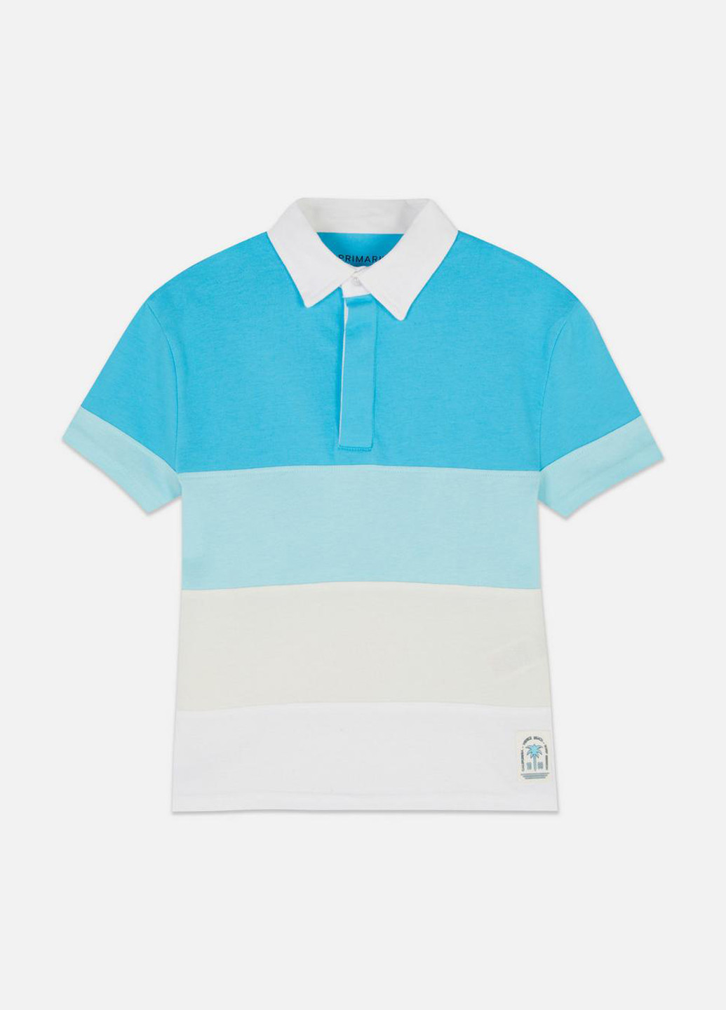 Голубой детская футболка-поло для мальчика Primark колор блок