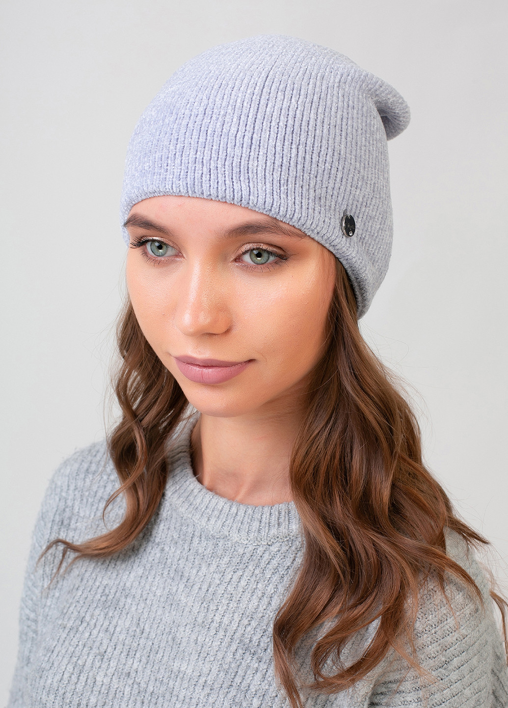Високоякісна, м'яка, тепла зимова жіноча шапка без підкладки 330035 Merlini (242216352)