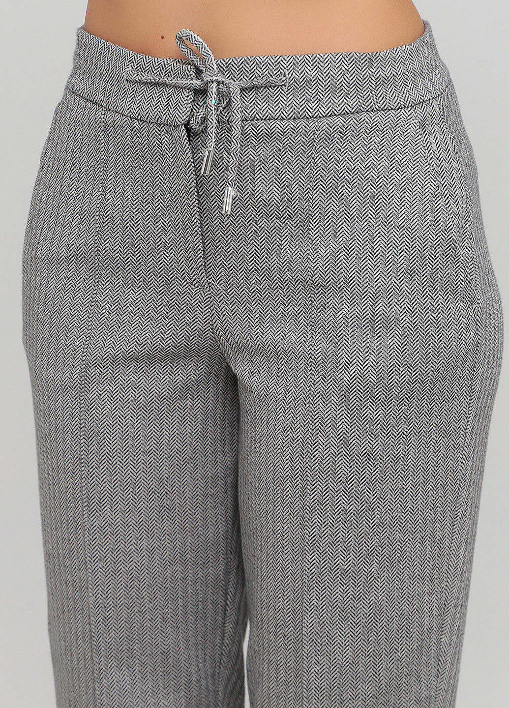 Серые кэжуал демисезонные зауженные брюки Opus