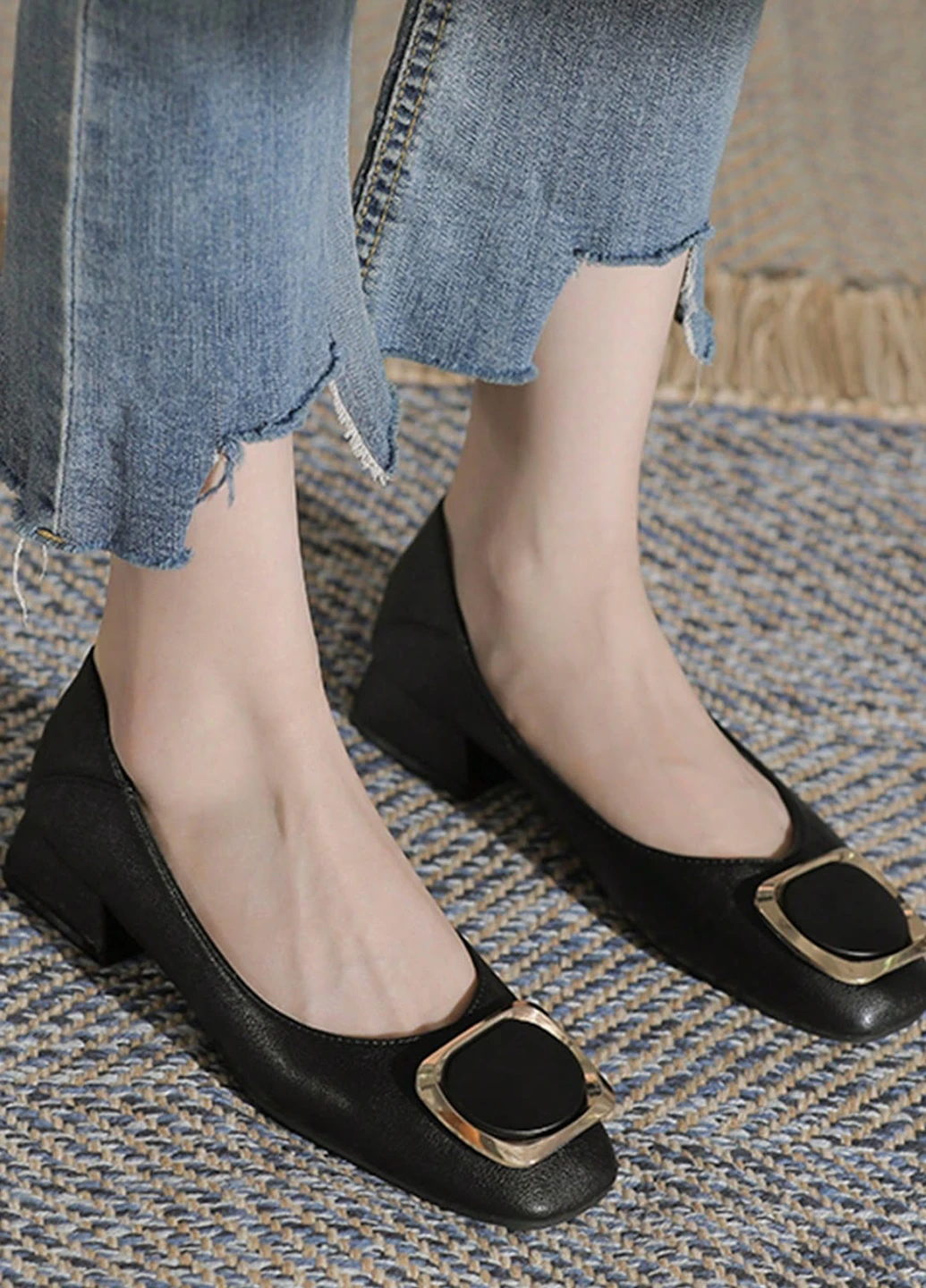SHEIN Туфли черный з искусственная кожа, китай — демисезон (323639092)