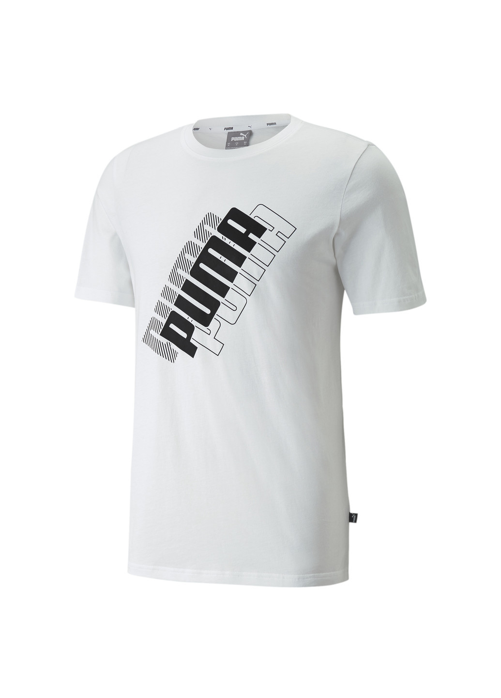 Белая демисезонная футболка power logo men's tee Puma