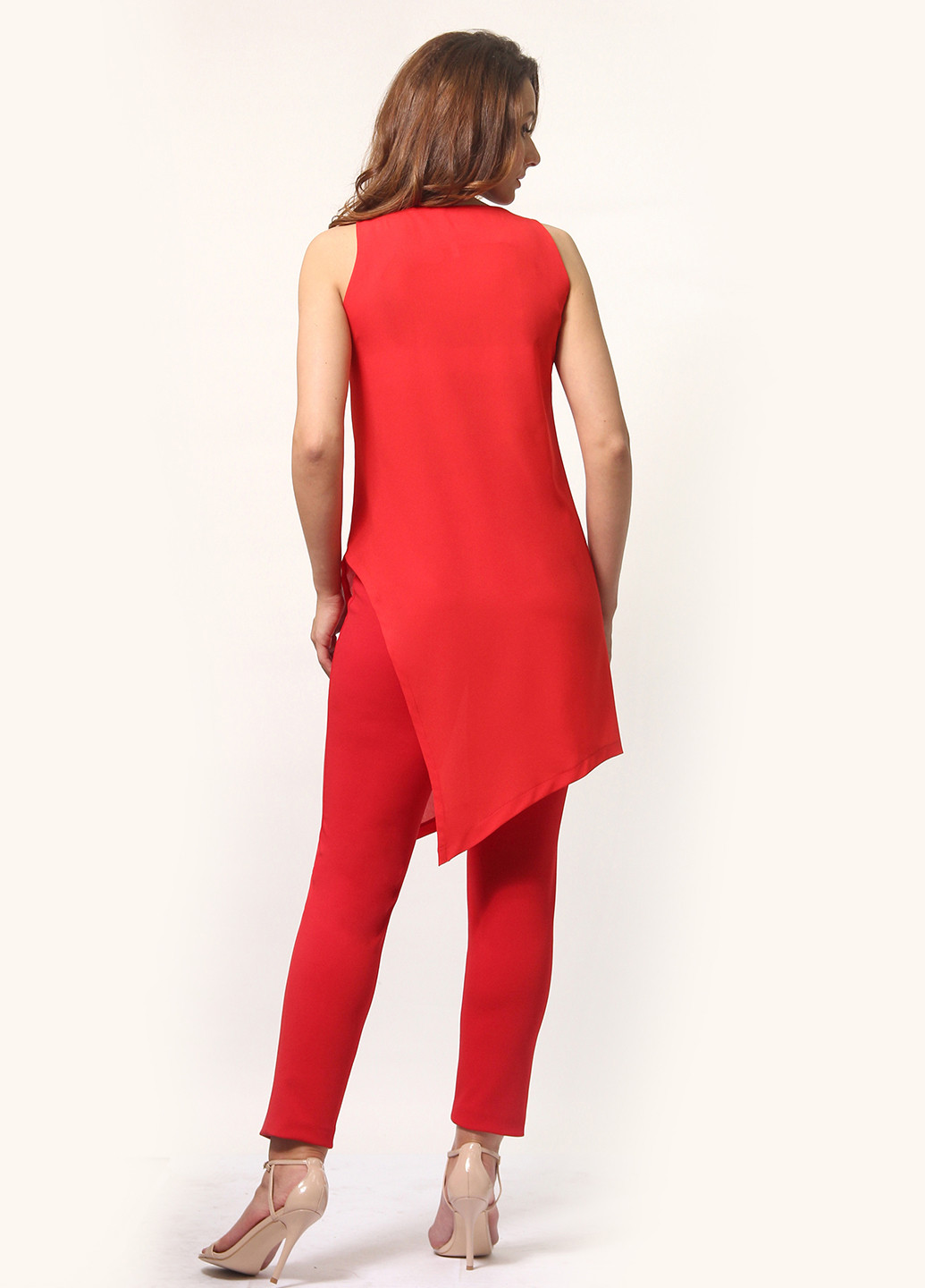 Червоний літній комплект (туніка, штани) Alika Kruss