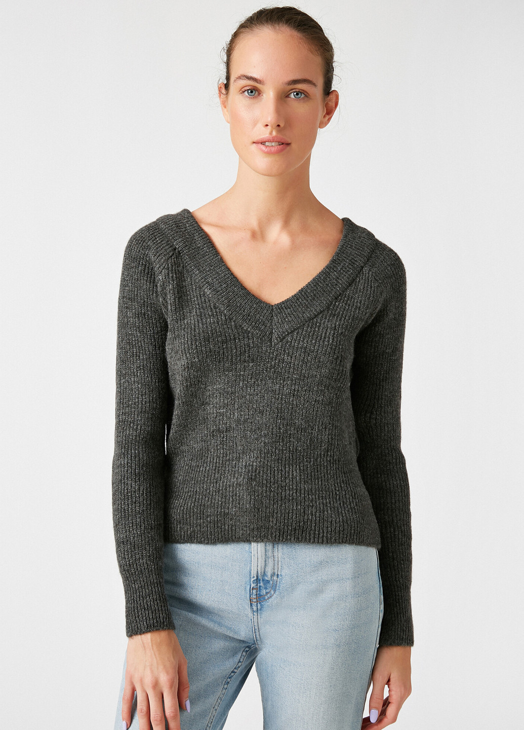 Темно-серый демисезонный пуловер пуловер KOTON