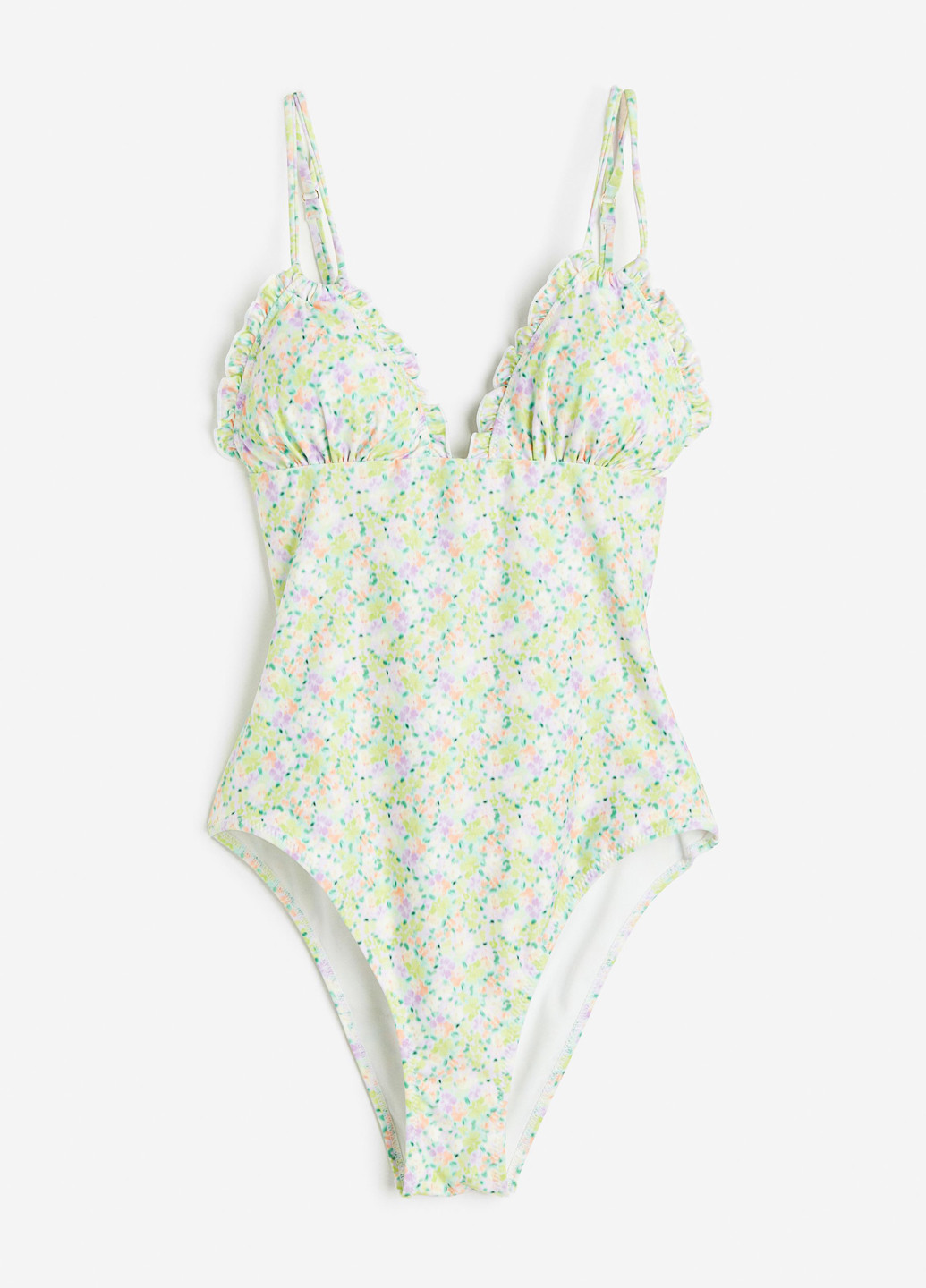 Комбинированный летний купальник слитный H&M