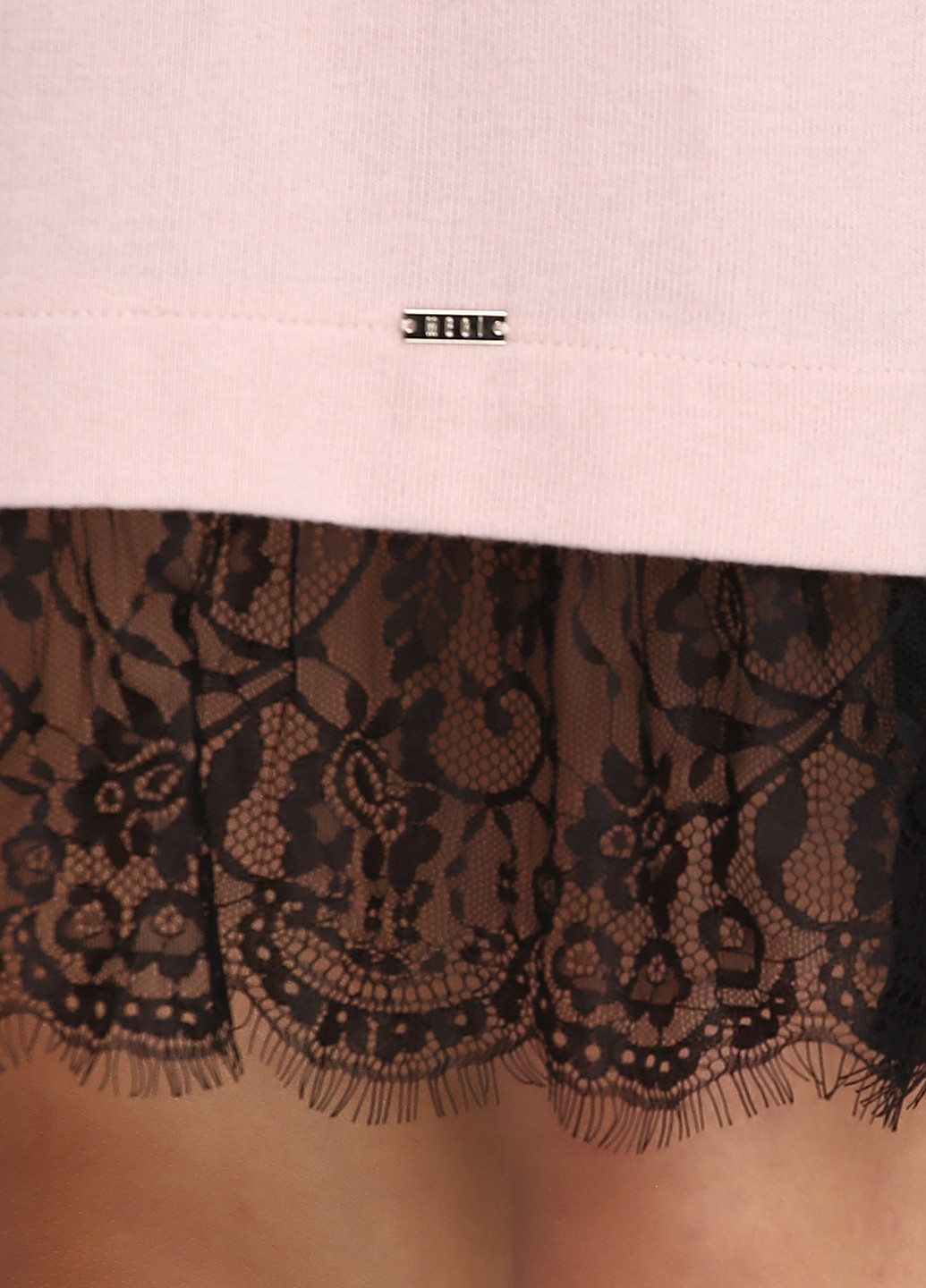 Светло-розовое кэжуал платье с длинным рукавом Megi меланжевое
