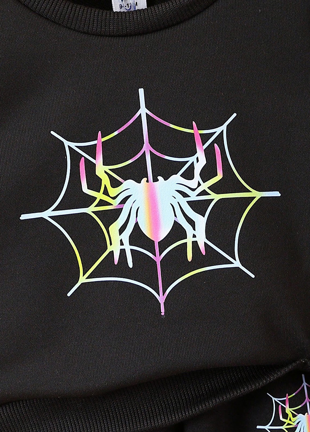 Чорний демісезонний костюм (світшот, штани) брючний SHEIN