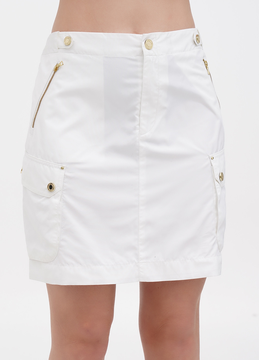 Белая кэжуал однотонная юбка Ralph Lauren тюльпан