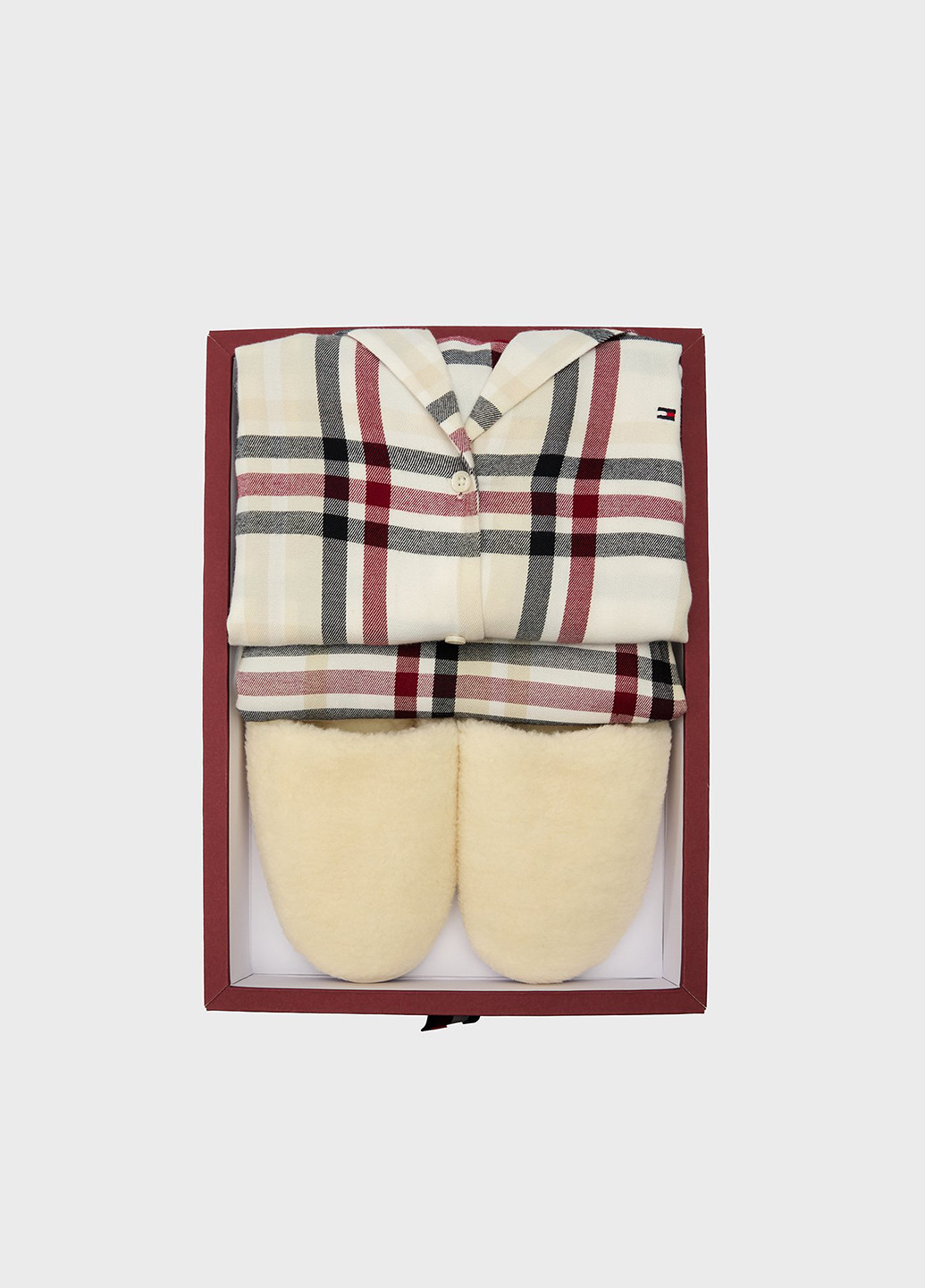 Комбинированная всесезон комплект (пижама (рубашка, брюки), тапочки) рубашка + брюки Tommy Hilfiger